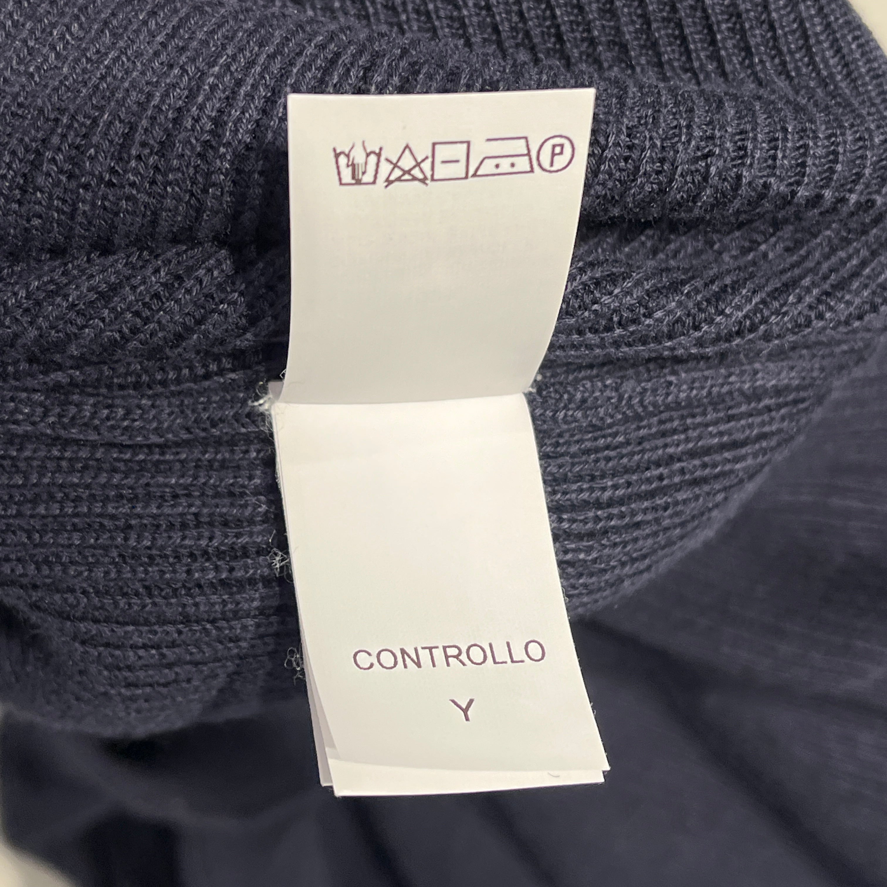 BRUNELLO CUCINELLI/Sweater/XXL/Cotton/NVY/Navy Ribbed Quarter Zip Silver view 7