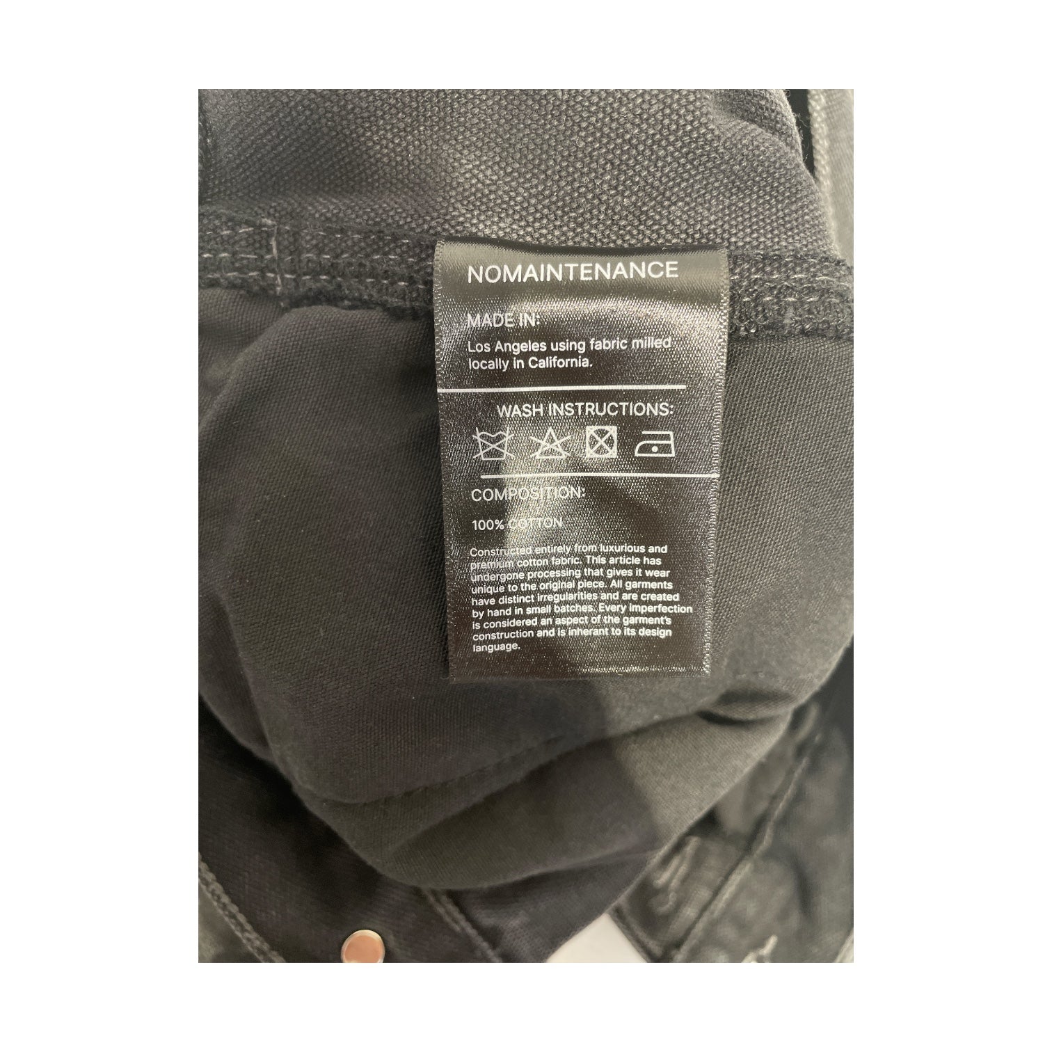 NO MAINTENANCE/Carpenter Pants/M/Cotton/BLK/ view 4