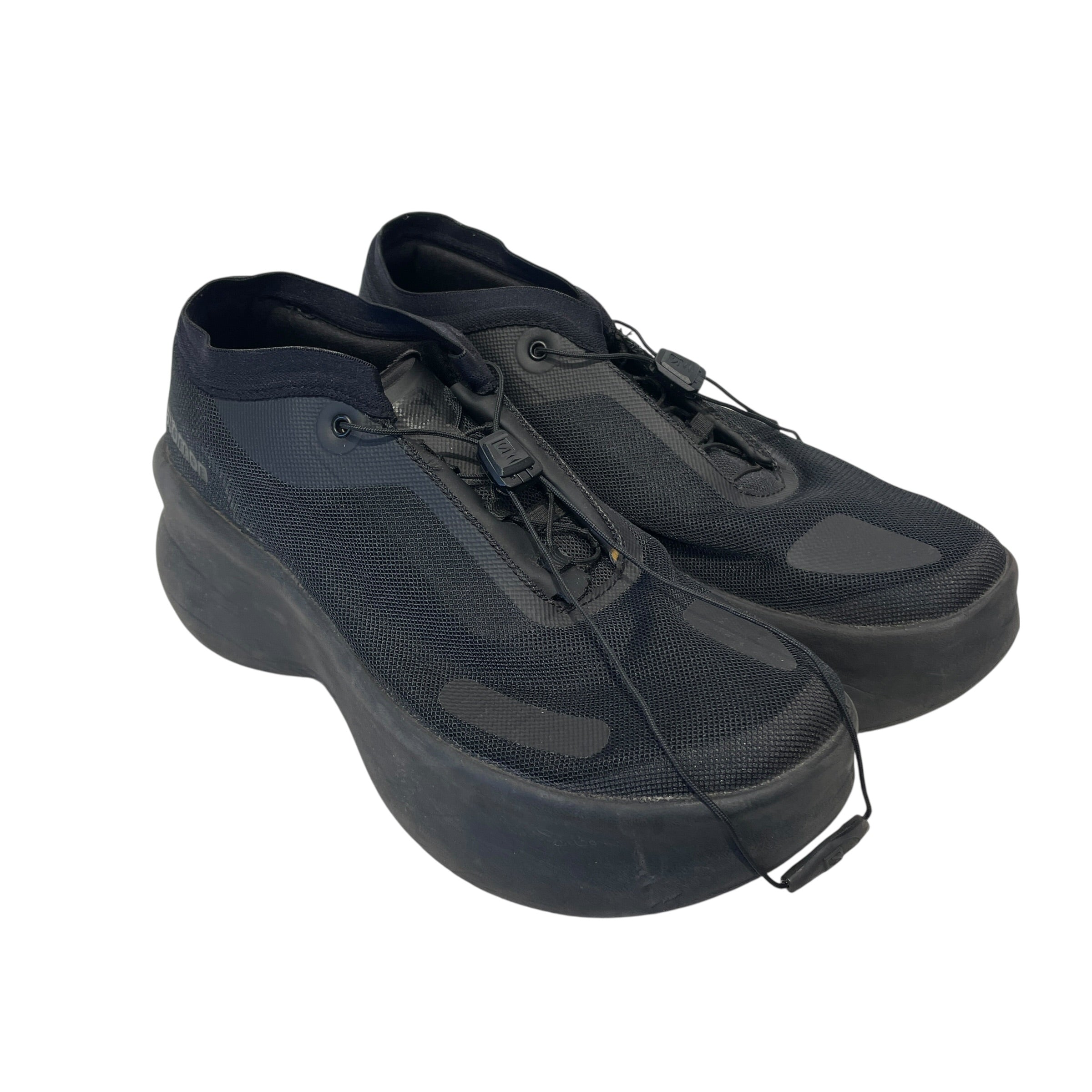 salomon/COMME des GARCONS/Low-Sneakers/US 8.5/Cotton/BLK/SENSE FEEL view 1
