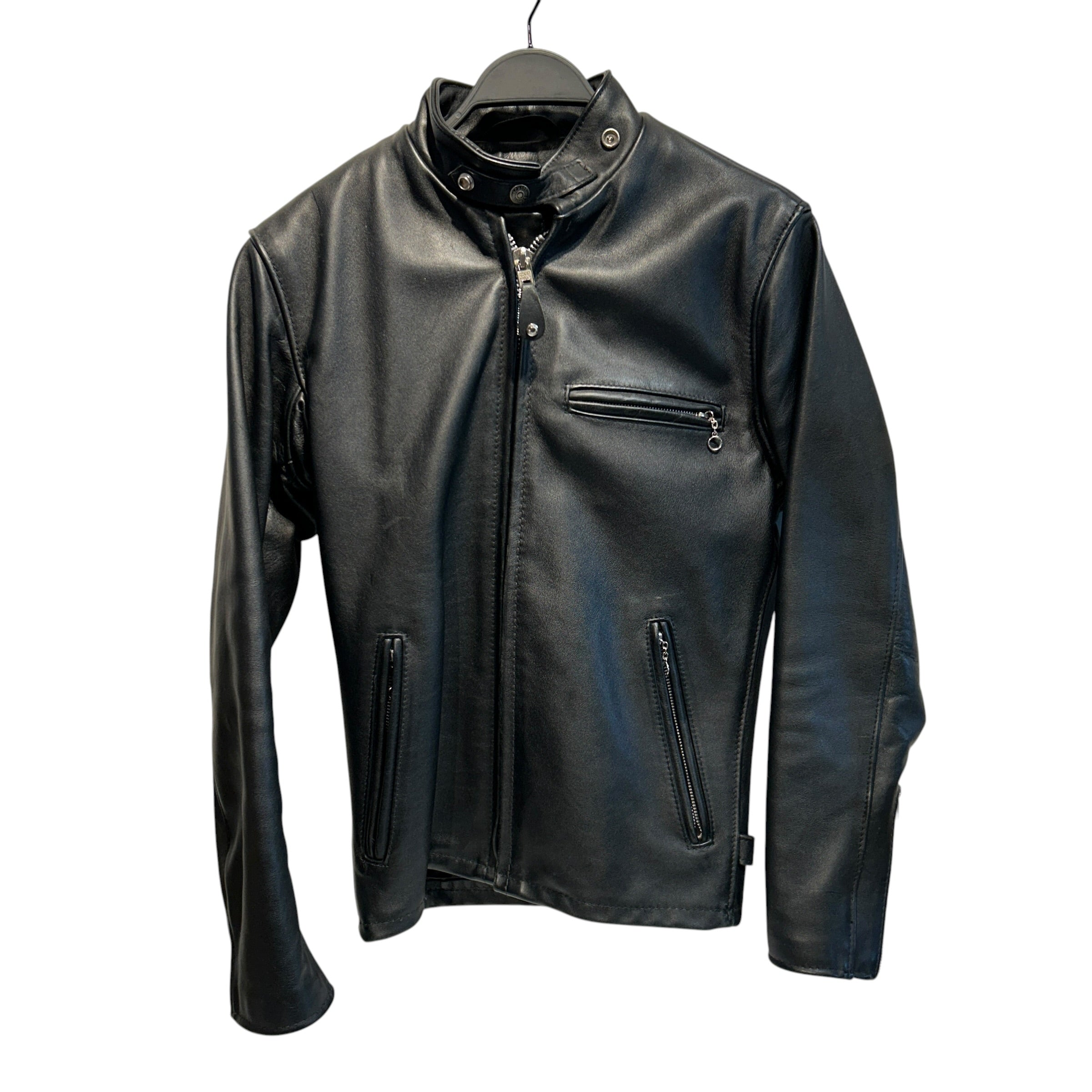 Schott/Leather Jkt/34/Leather/BLK/ view 1