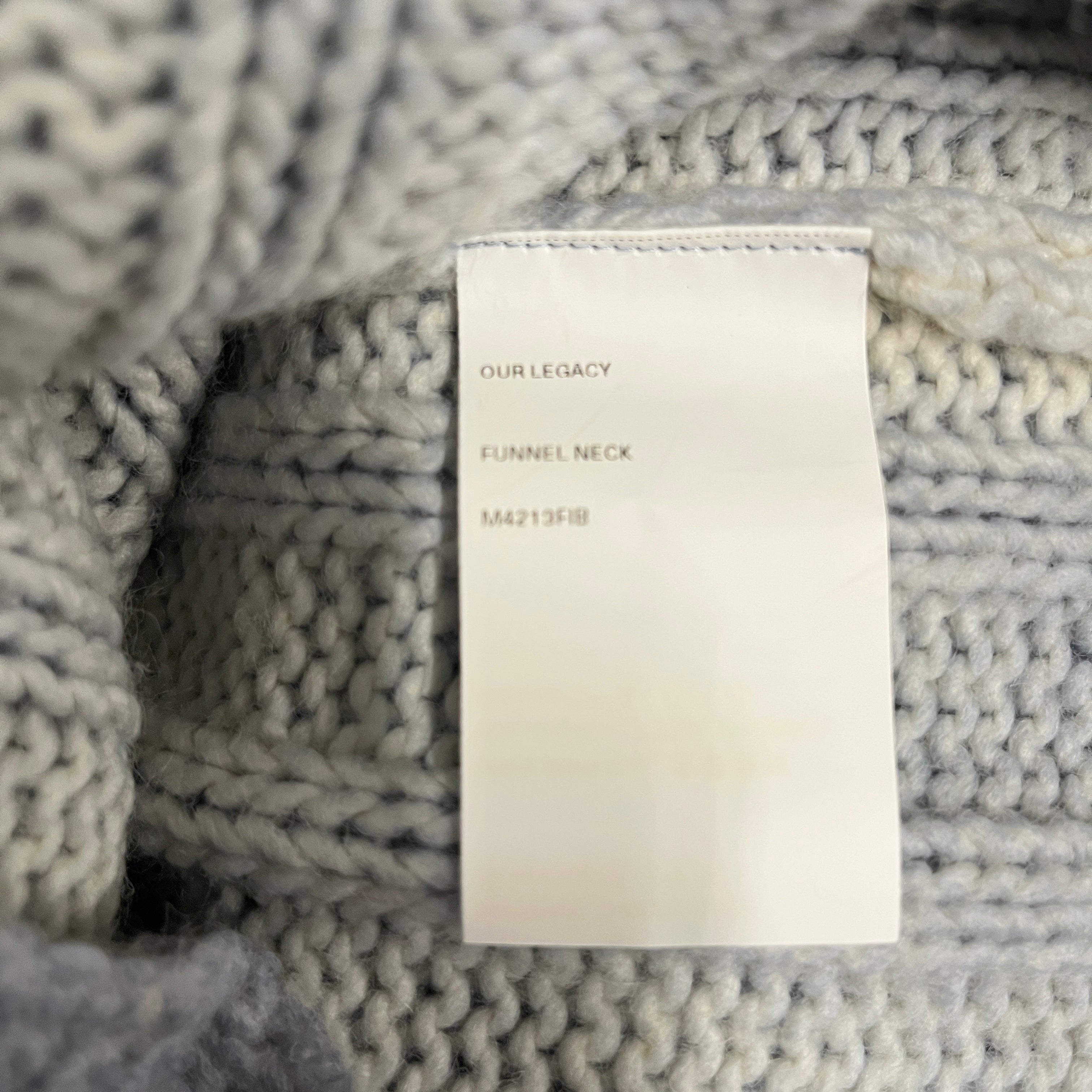 OUR LEGACY/Heavy Sweater/M/Acrylic/BLU/FUNNEL NECK SWEATER view 4