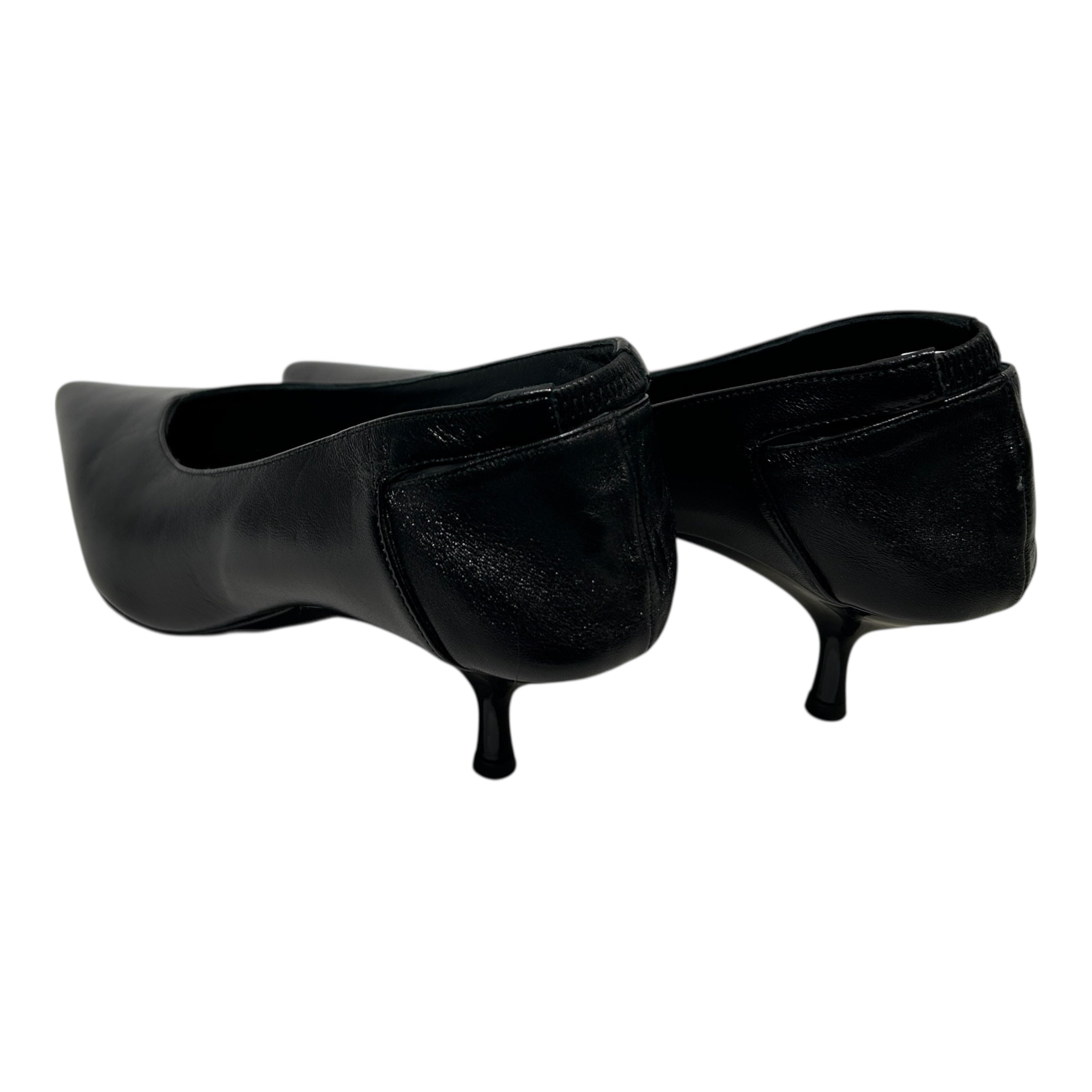 GIABORGHINI/Heels/EU 40/Leather/BLK/POINTED CLOSE TOED HEELS view 5