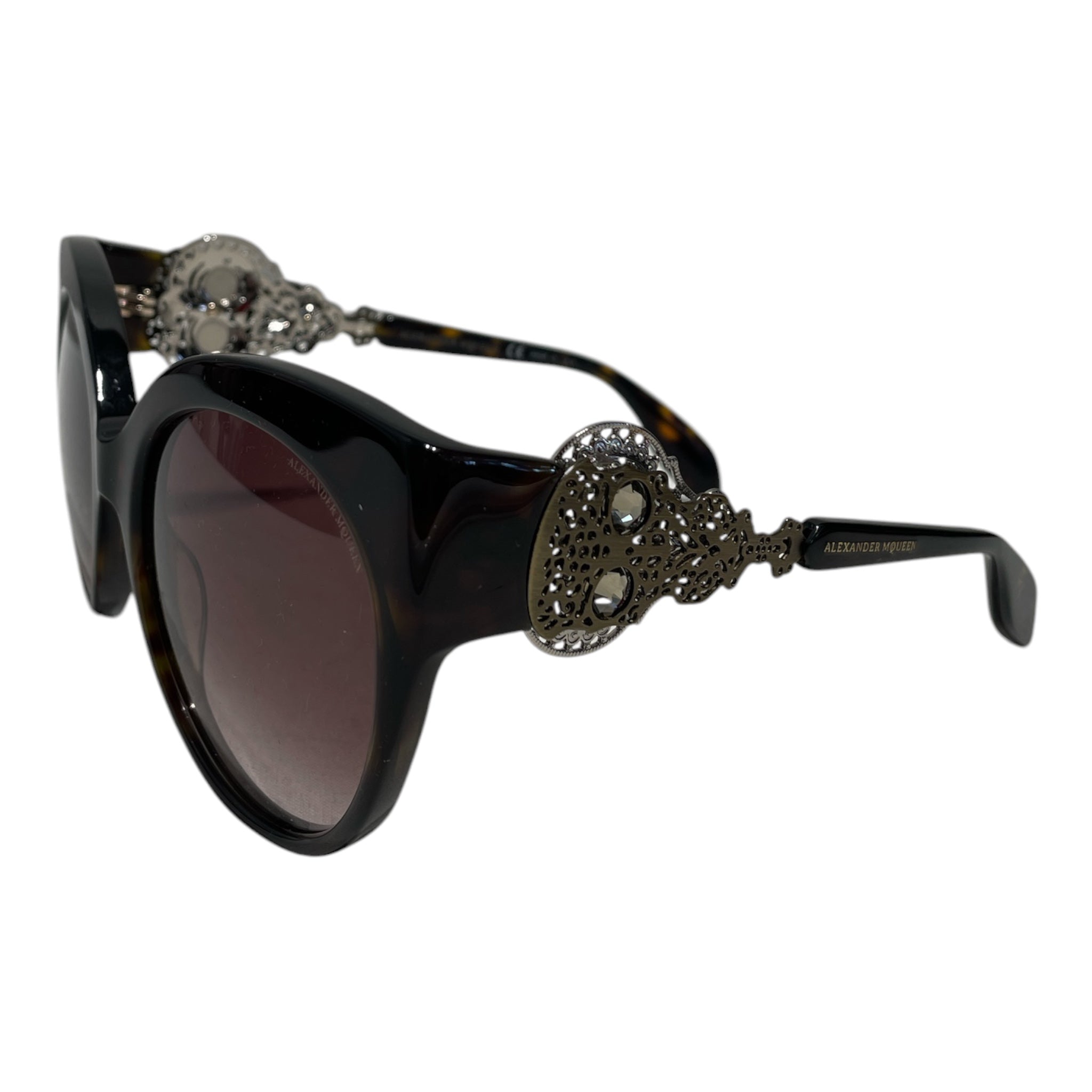Alexander McQueen/Sunglasses/Plastic/BRW/L's/AMOO61S SKULL FILIGREE view 2
