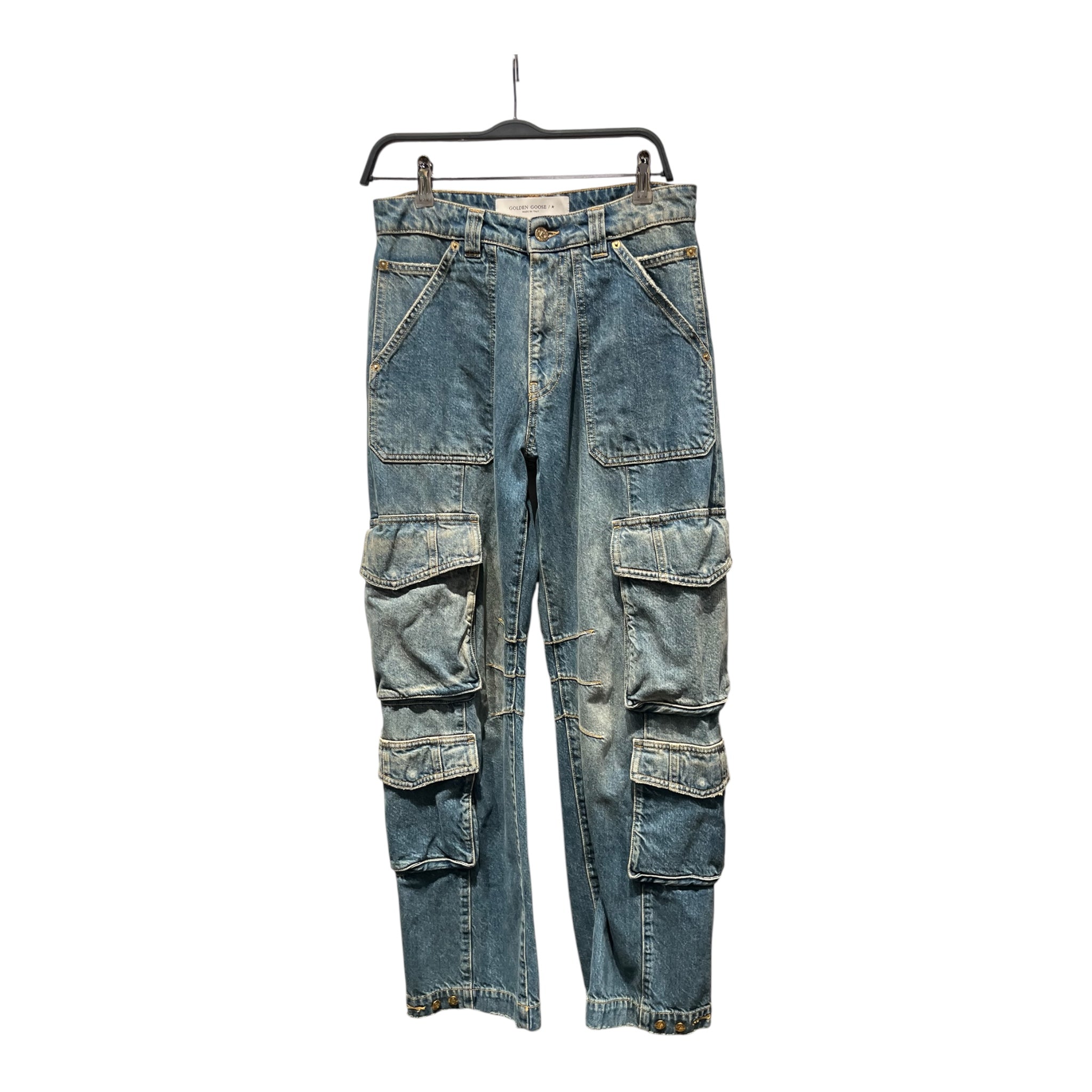 GOLDEN GOOSE/Bottoms/26/Denim/IDG/GOLDEN GOOSE LIGHT WASH CARGO view 1