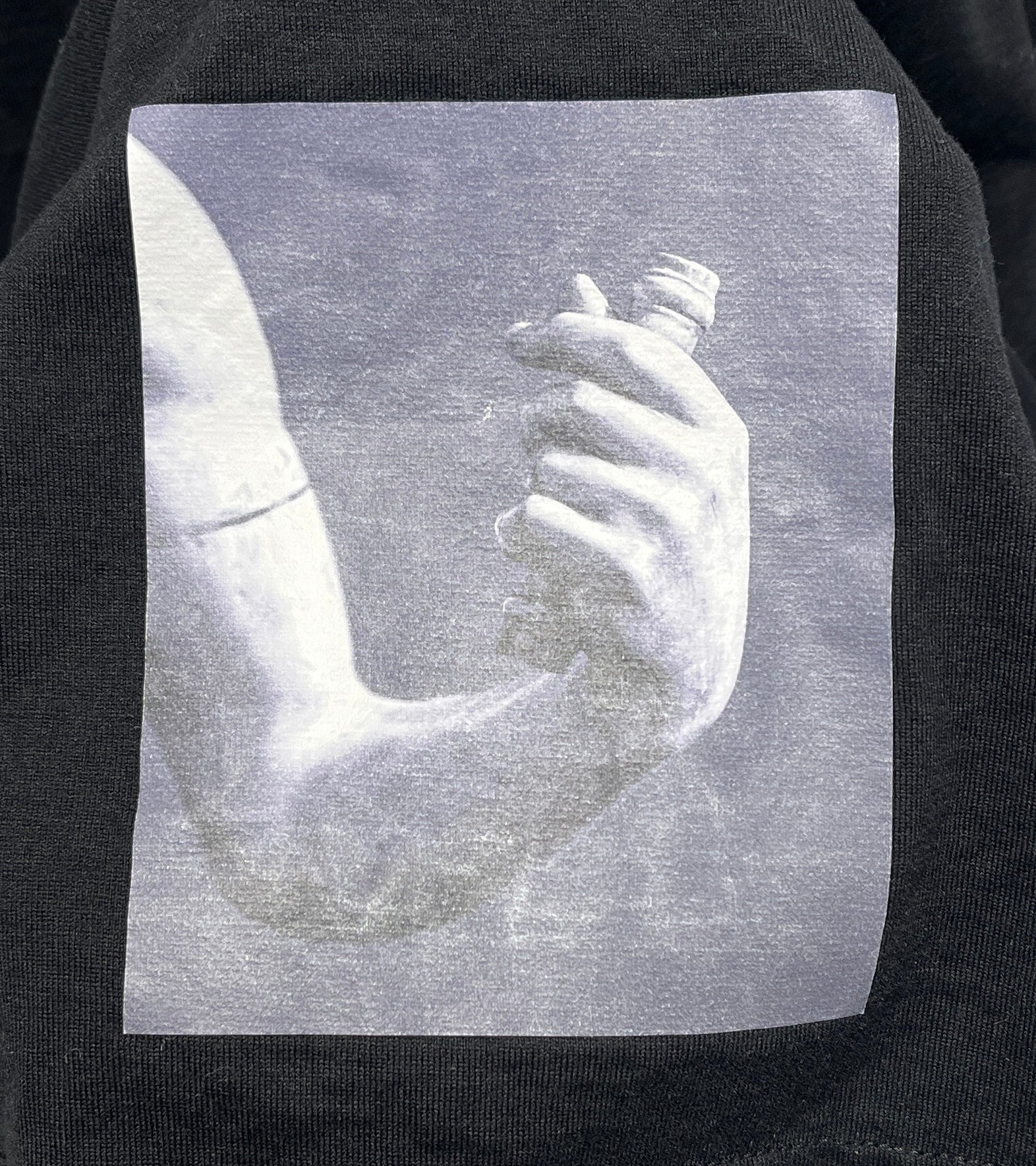 BURBERRY LONDON/LS T-Shirt/L/Cotton/BLK/Graphic/cut-out sleeve montage print view 4