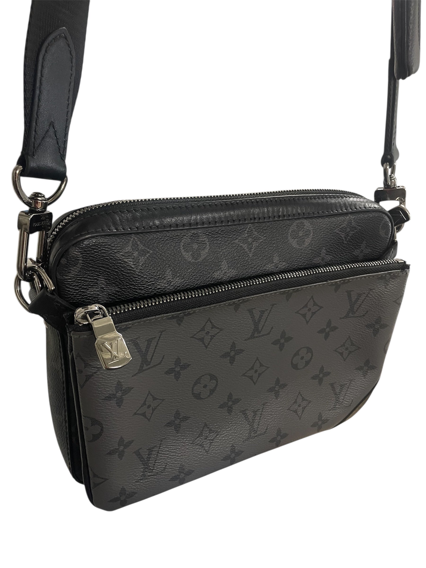 LOUIS VUITTON/Cross Body Bag/Monogram/Leather/BLK/3 BAGS view 3