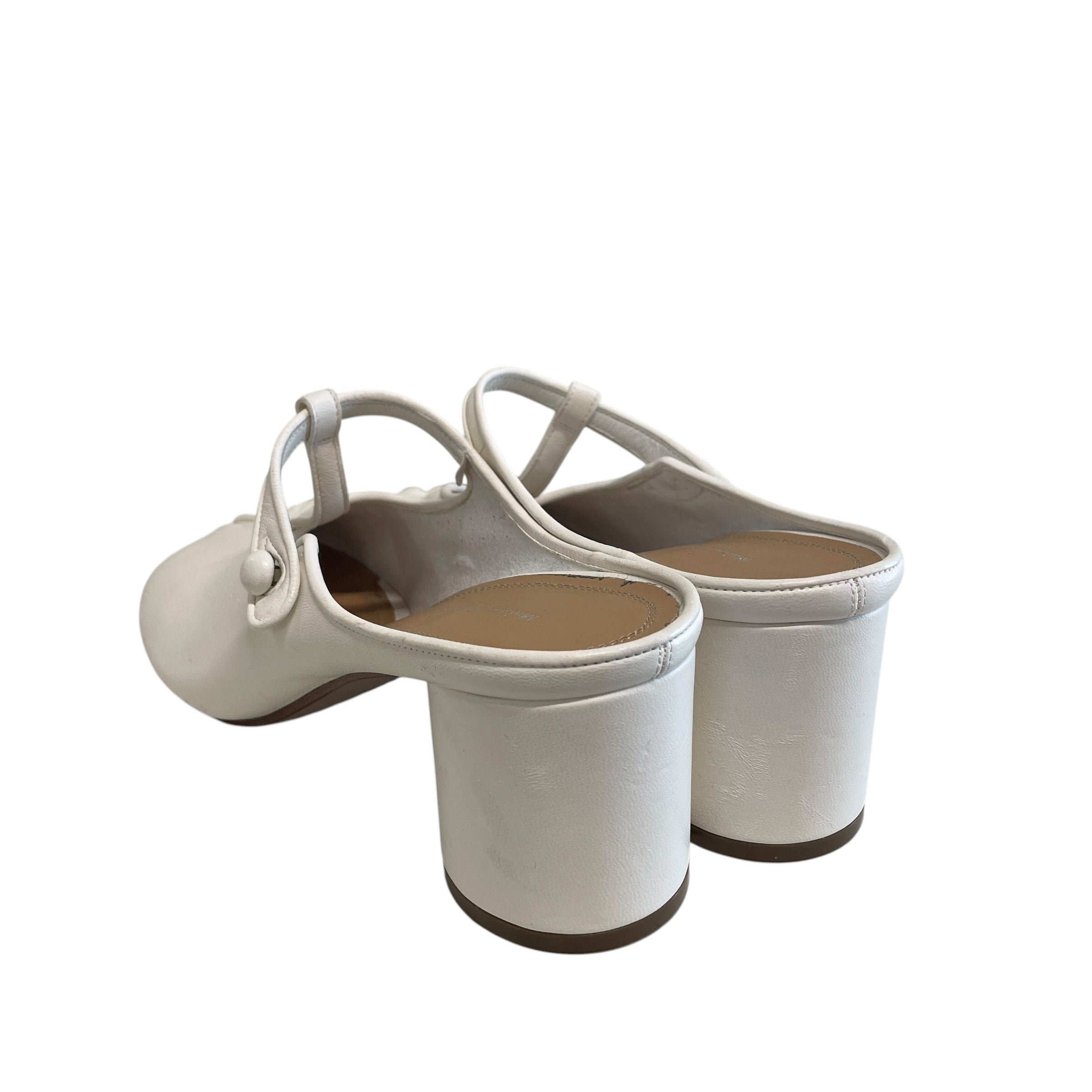 Maison Margiela/Heels/EU 39.5/Leather/WHT/Ankle Strap/TABI NO BACK HEEL view 2
