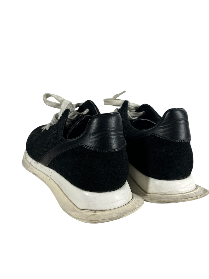 Rick Owens/Low-Sneakers/US 8/BLK/PONY HAIR RUNNER