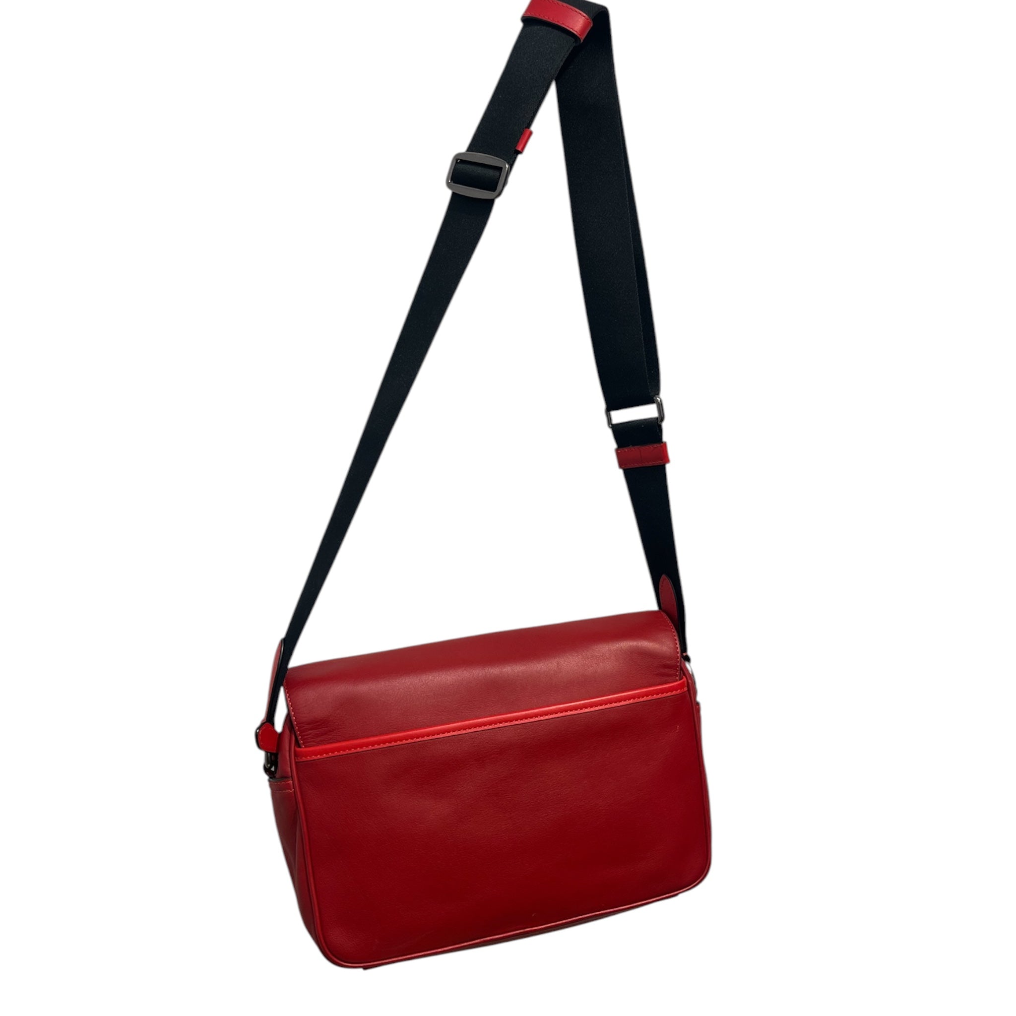 COACH/Cross Body Bag/Monogram/RED/brown monogram red flap view 2
