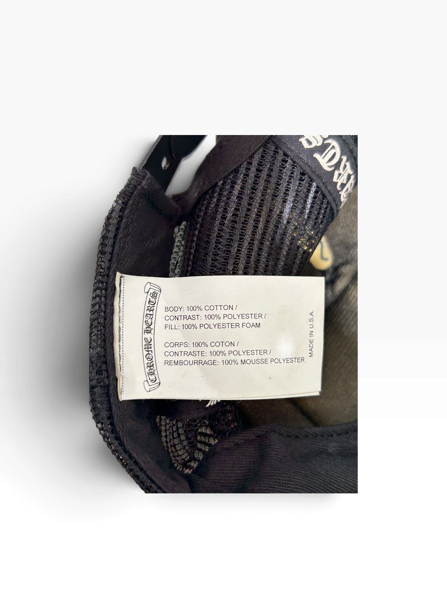 CHROME HEARTS/Trucker Cap/BLK/FUCK PATCH LOGO FRNT view 3
