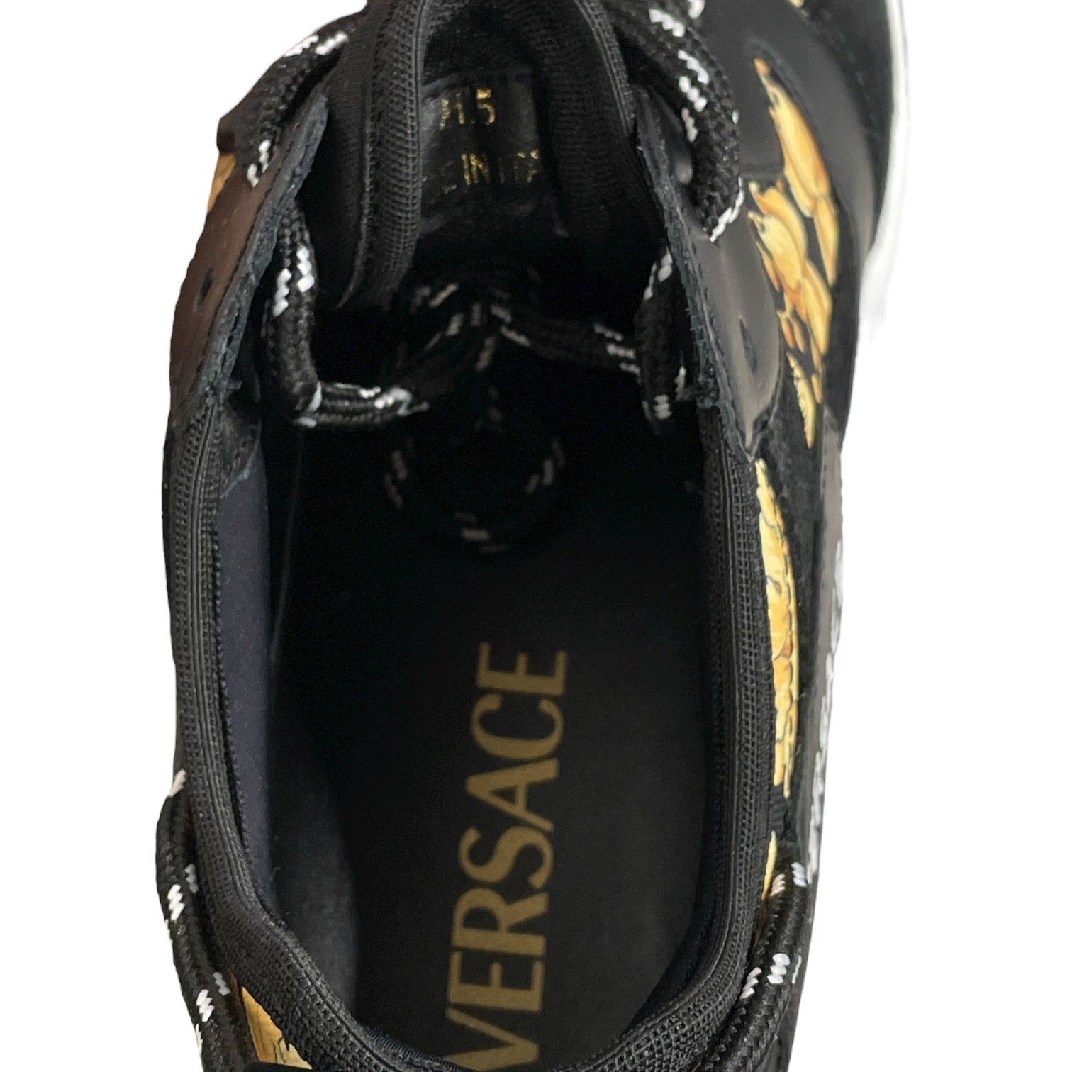 VERSACE/Low-Sneakers/US 8.5/Nylon/BLK/Chain Reaction Sneakers view 3