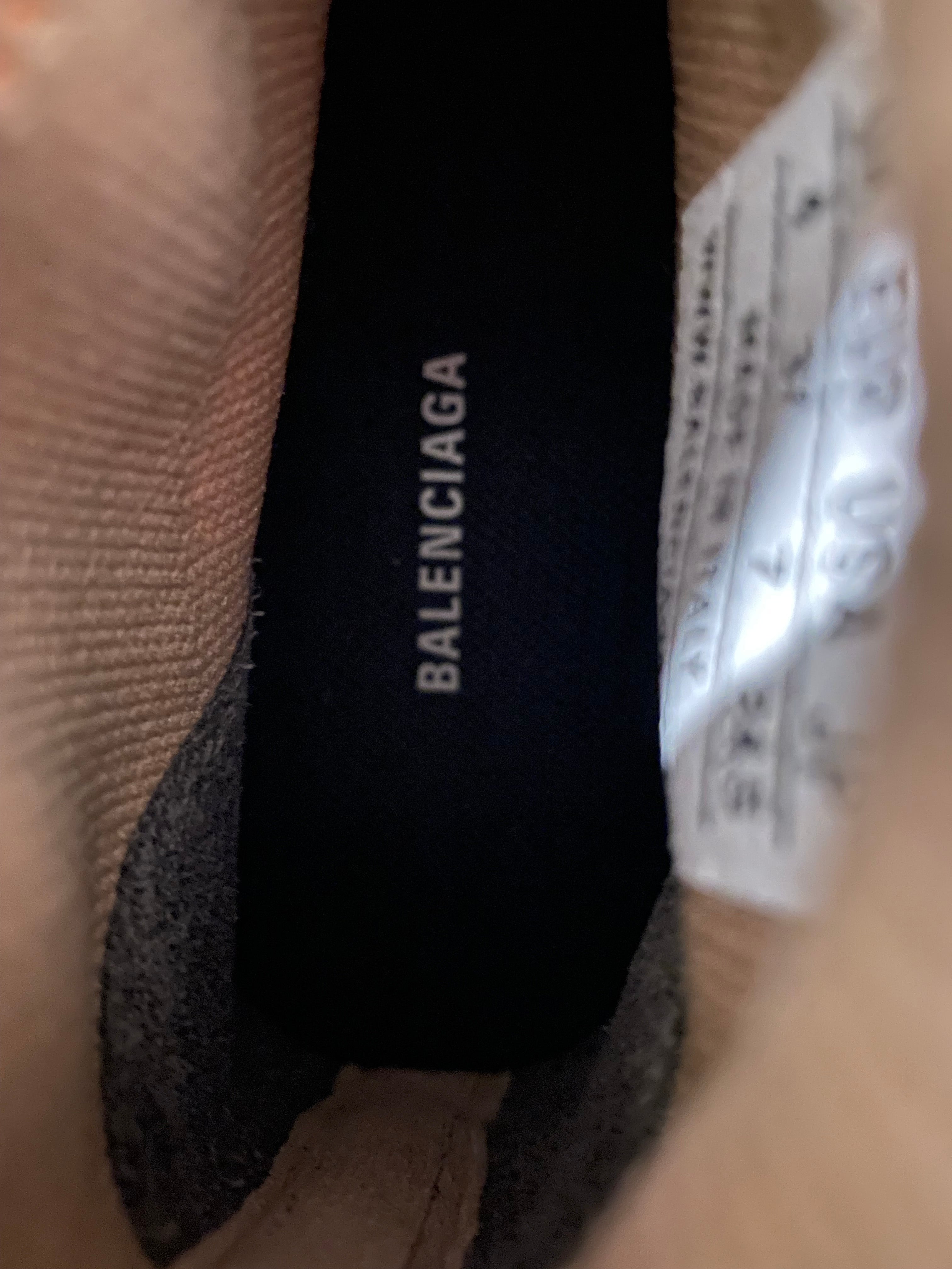 BALENCIAGA/Hi-Sneakers/US 7/Cotton/BEG/SOCK RUNNER view 3