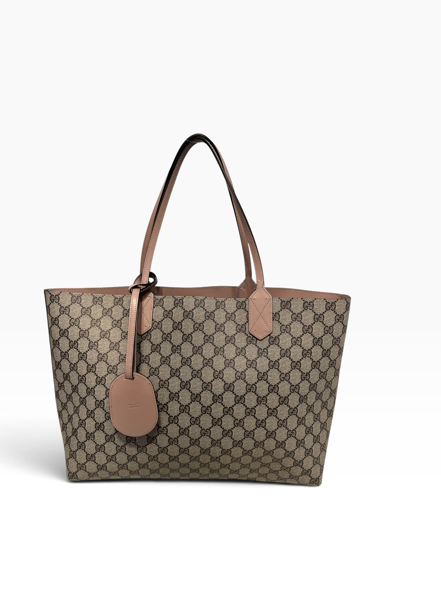 GUCCI/Hand Bag/All Over Print/Leather/BEG/Reversible Tote GG view 1