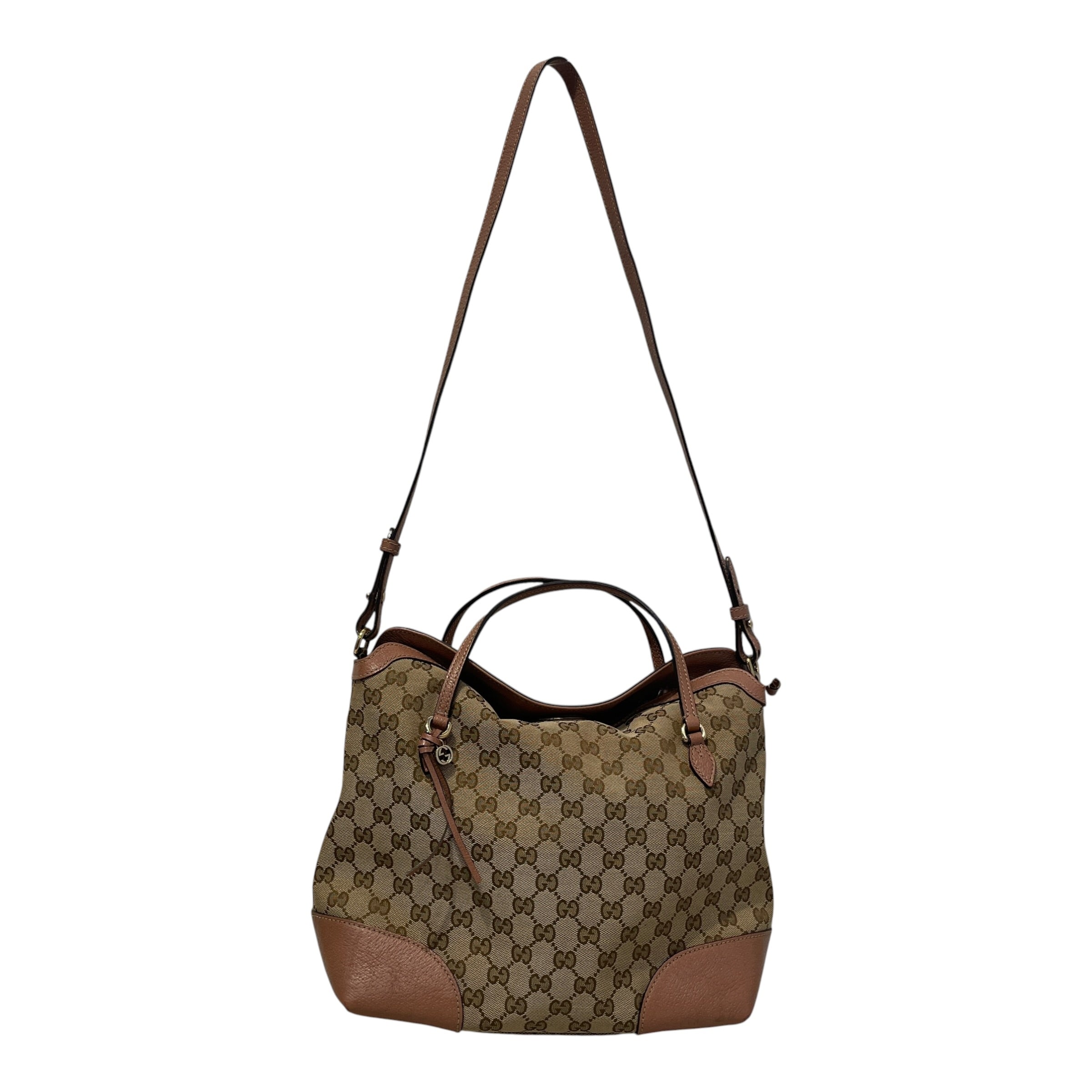 GUCCI/Hand Bag/Monogram/Leather/BEG/GG Canvas Bree Medium Tote view 1