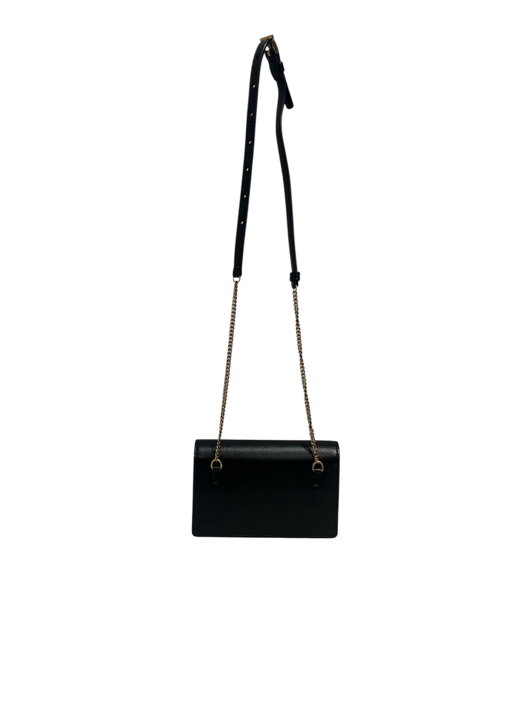YVES SAINT LAURENT/Bag/Leather/BLK/WALLET ON CHAIN-GLD HRDWR view 3