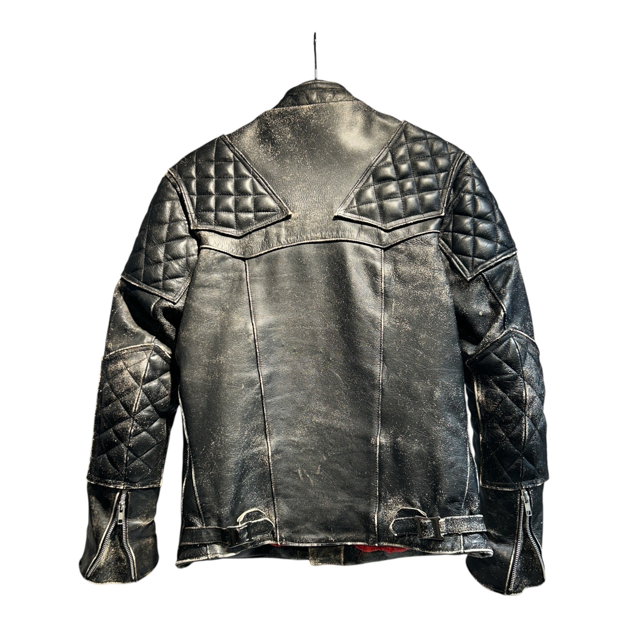 Vintage/Leather Jkt/36/Leather/BLK/Motorcycle jkt view 2