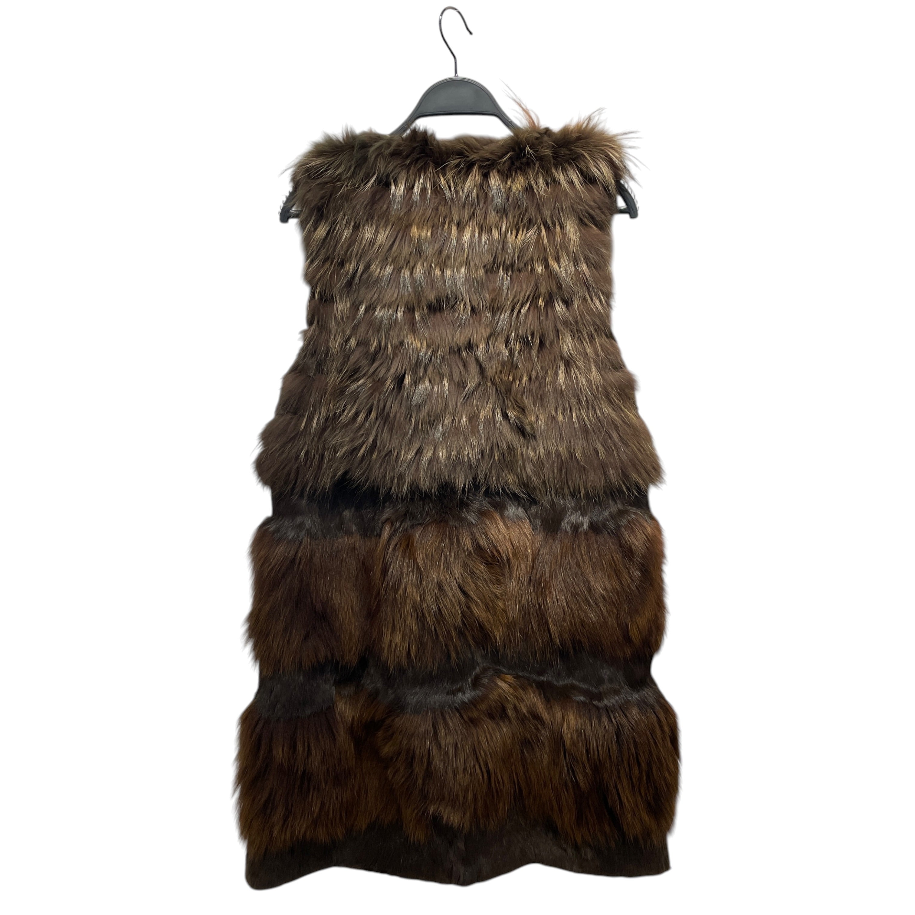 LANCY FROM 25/Vest/L/Fur/BRW/FOX & RABBIT FUR VEST view 2