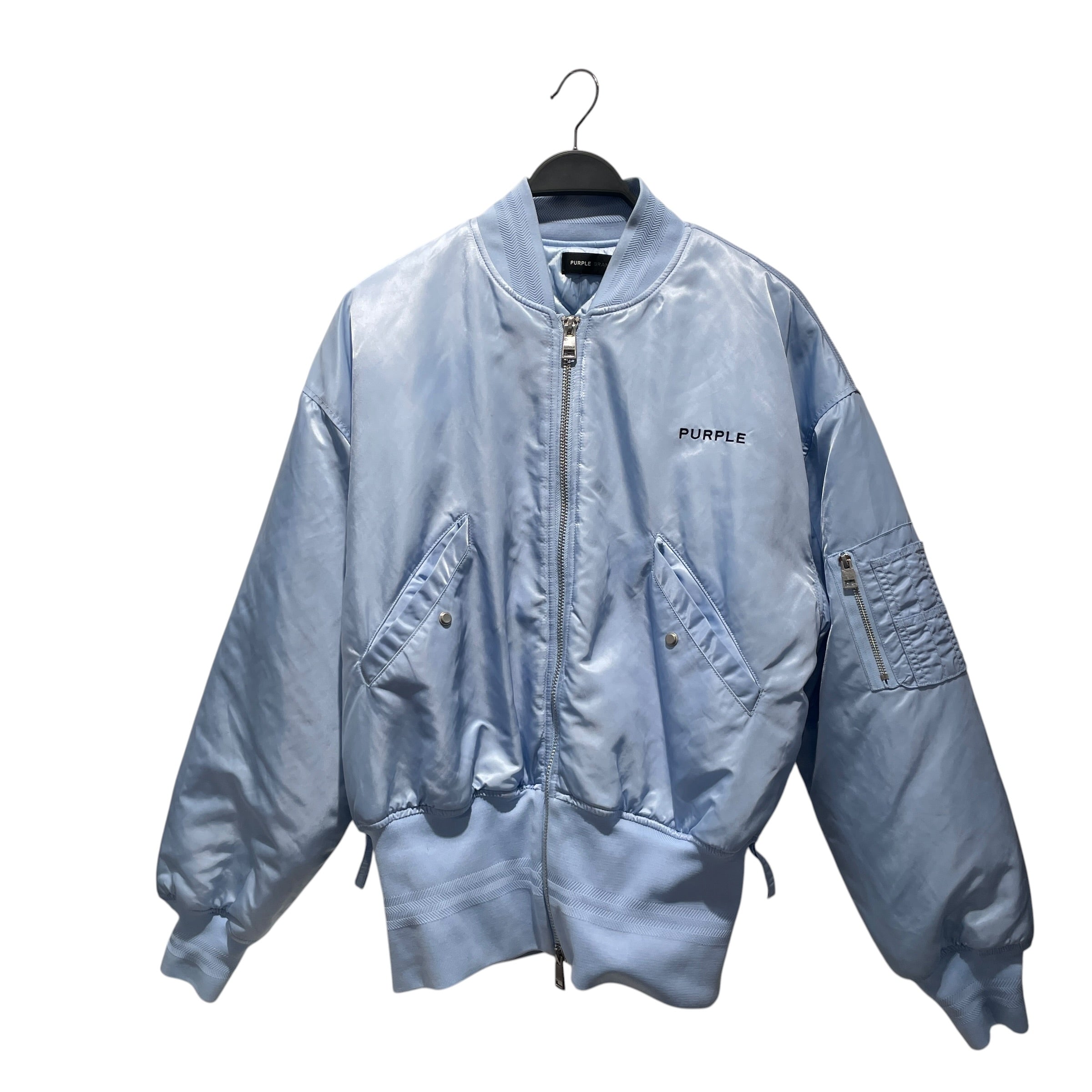 PURPLE BRAND/Puffer Jkt/M/Polyester/BLU/ view 1