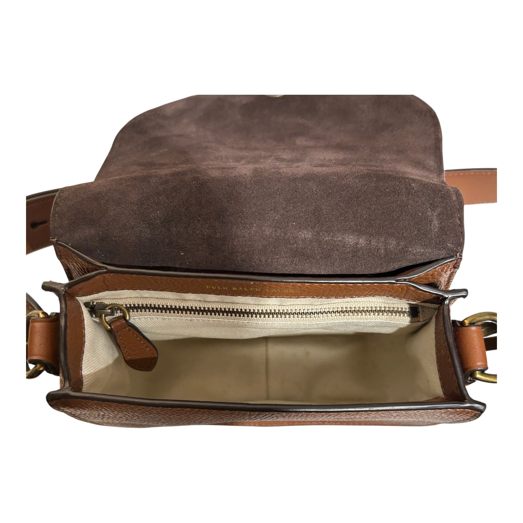 POLO RALPH LAUREN/Cross Body Bag/Leather/BRW/GOLD CIRCLE HARDWARE view 4