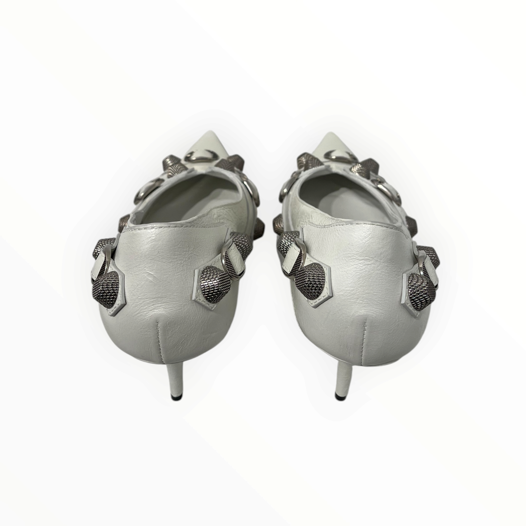 BALENCIAGA/Heels/EU 41/Leather/WHT/CAGOLE HEELS view 3