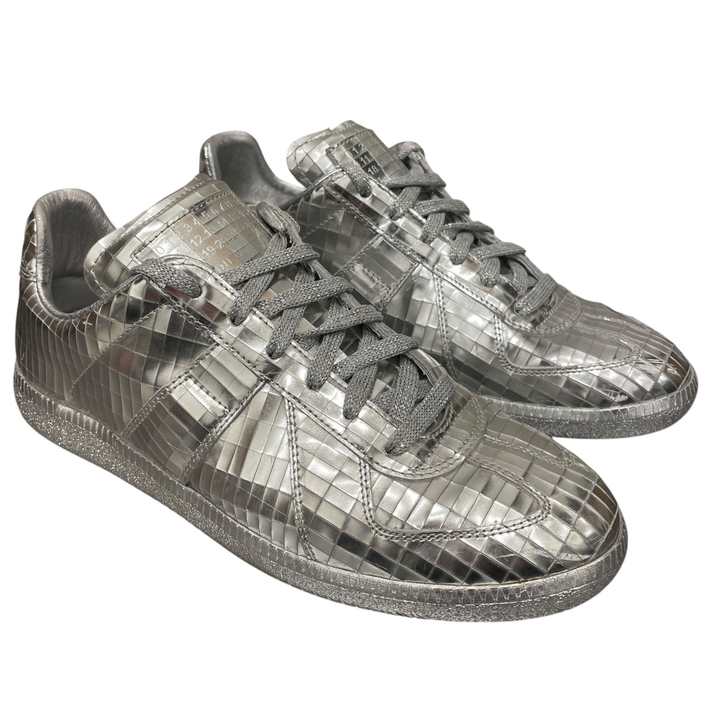 Maison Margiela/Low-Sneakers/EU 39/Leather/SLV/disco ball gat view 1
