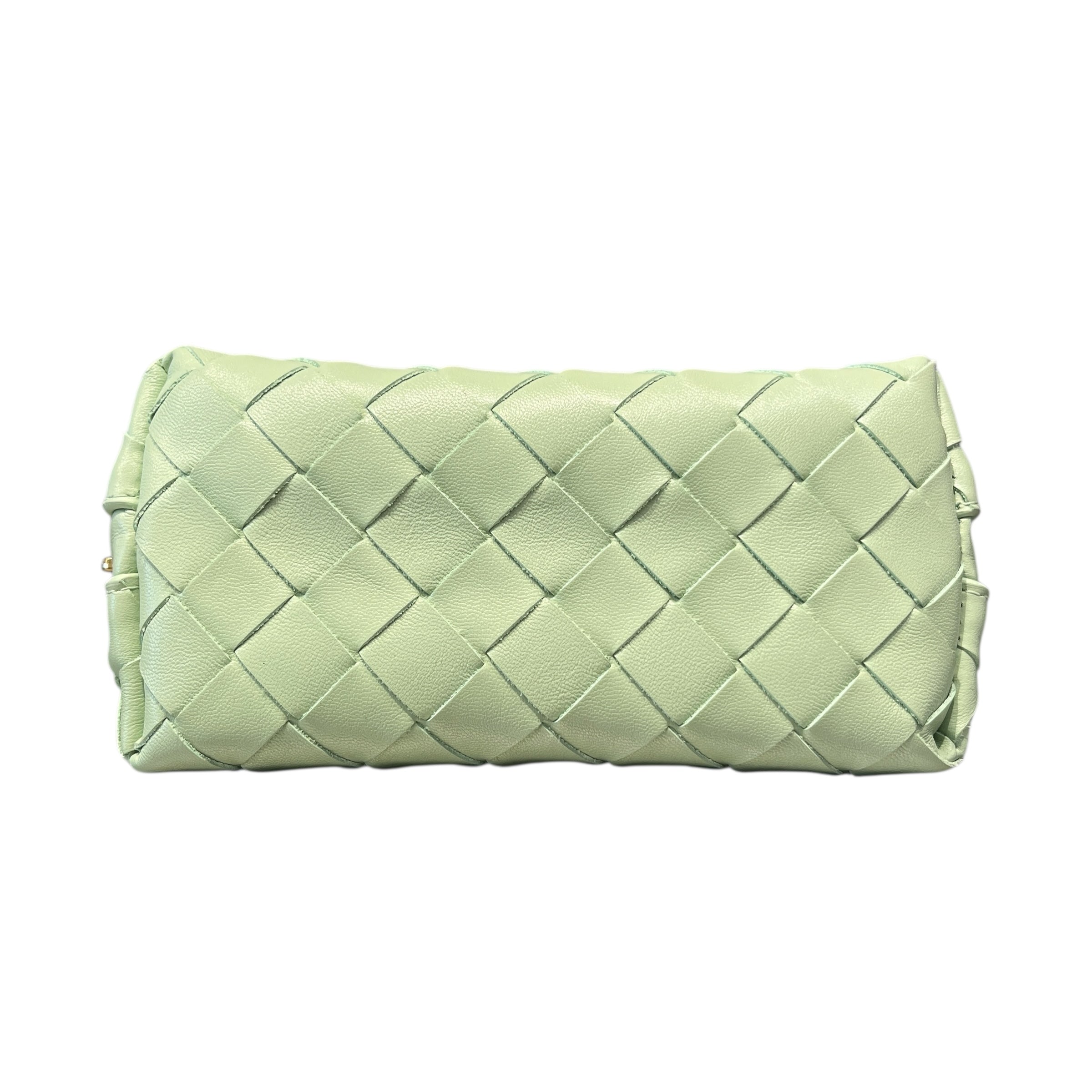 BOTTEGA VENETA/Clutch Bag/OS/Leather/GRN/Intrecciato Half-Moon Beauty view 4