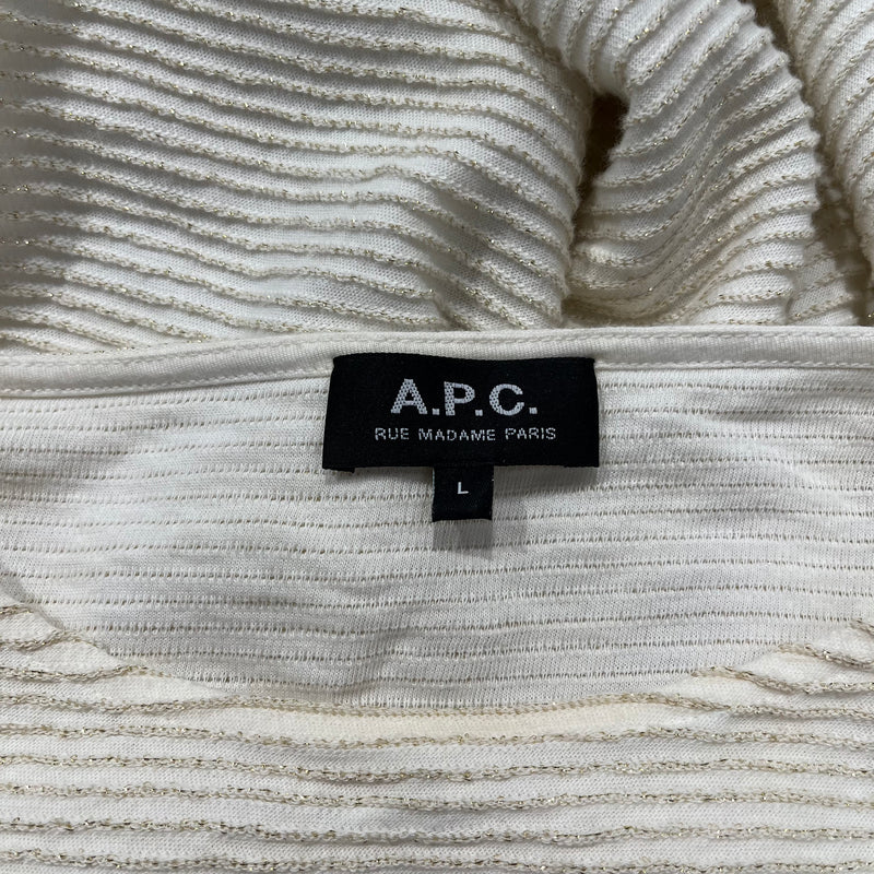 A.P.C./Sweater/L/Cotton/WHT/