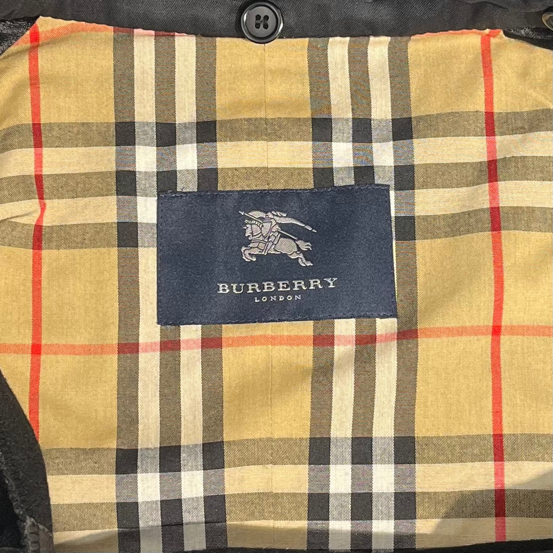 BURBERRY LONDON/Trench Coat/Cotton/BLK/PLAID LINNG/ WITH LINER view 6