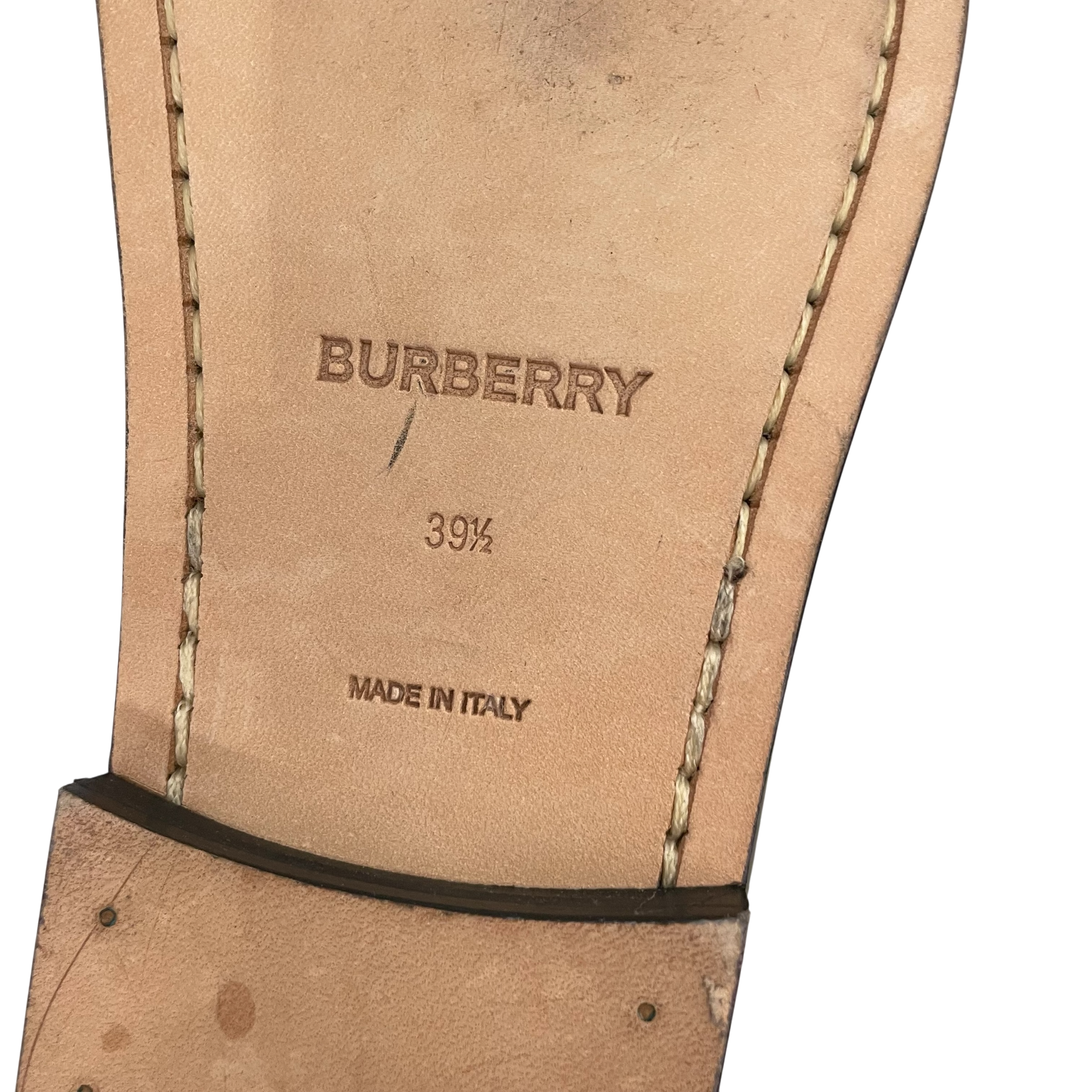 BURBERRY LONDON/Deck Shoes/EU 39.5/Tartan/BLK/Leather Printed Dress Shoes view 4