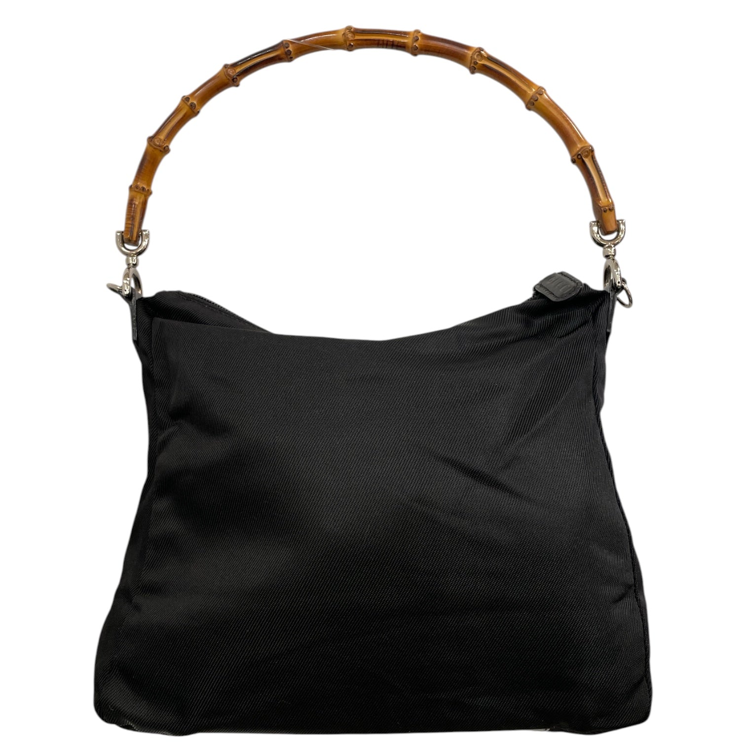 GUCCI/Hand Bag/Nylon/BLK/Bamboo Nylon Hobo Bag view 2