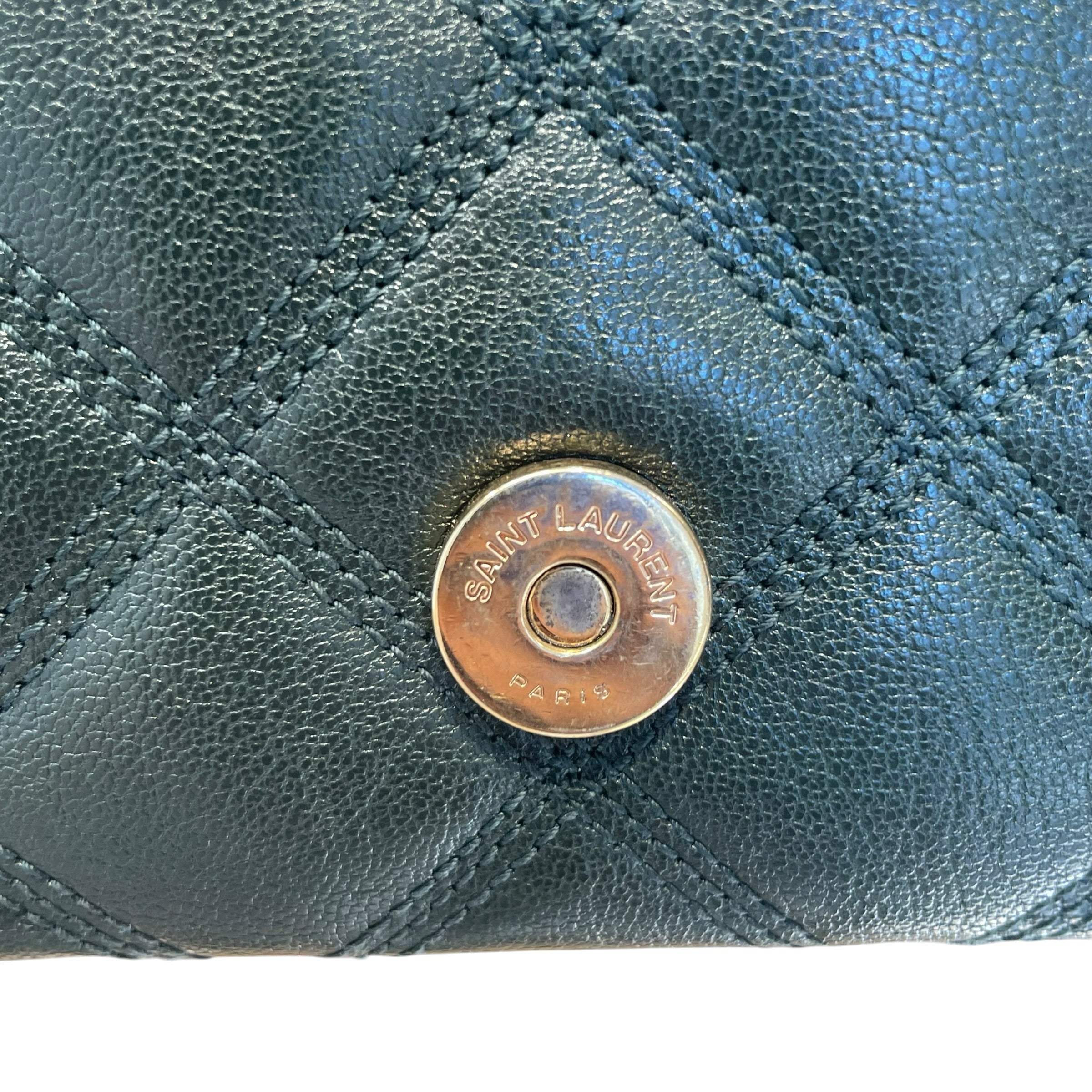 SAINT LAURENT/Cross Body Bag/Leather/GRN/LTHER GEO PATTERN BG view 5
