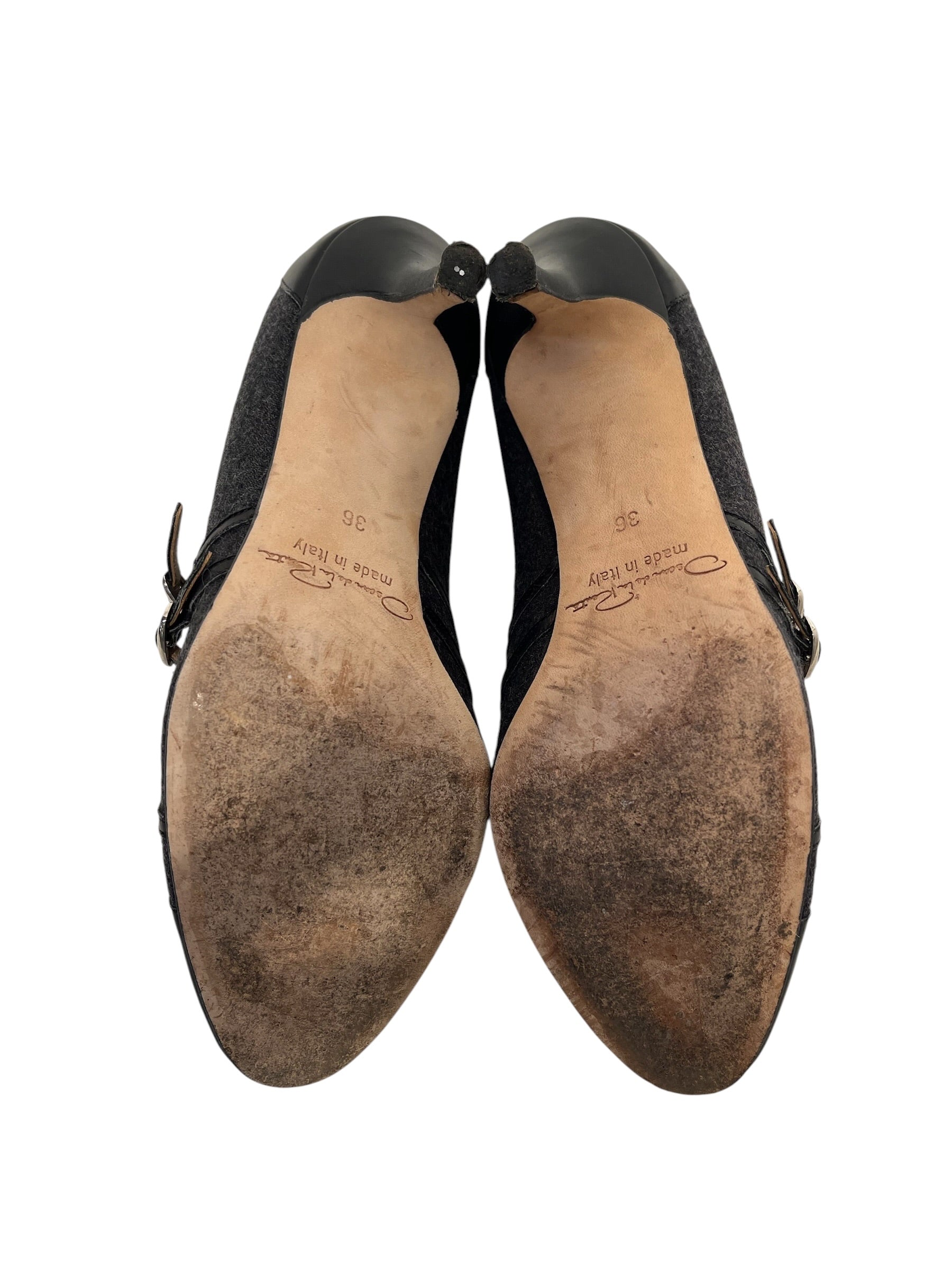 Oscar de laRenta/Heels/US 5.5/Leather/GRY/STRAPPY view 4