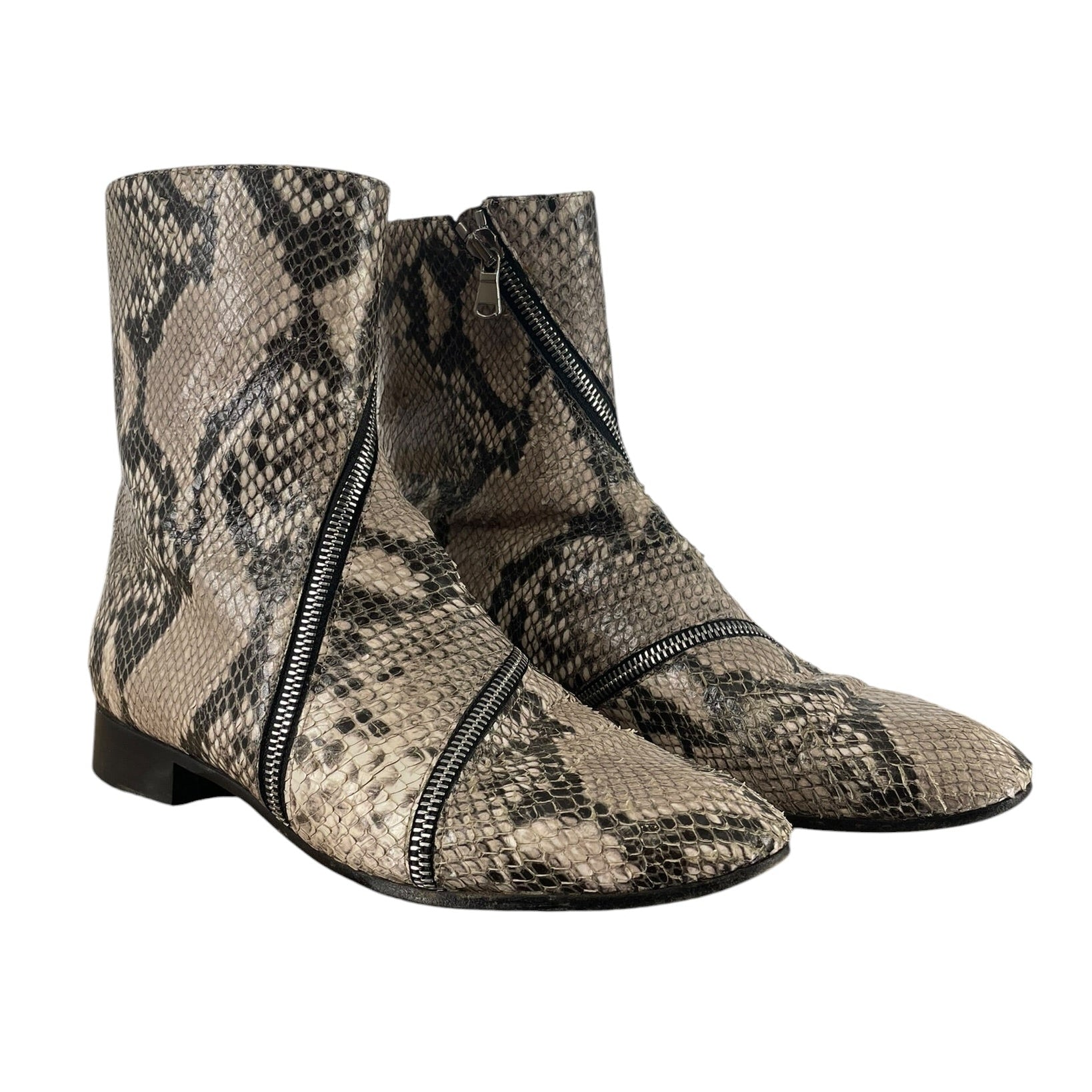 ALUMNAE/Boots/EU 39/Animal Pattern/Leather/CRM/SNAKESKIN ALL OVER ZIP view 1