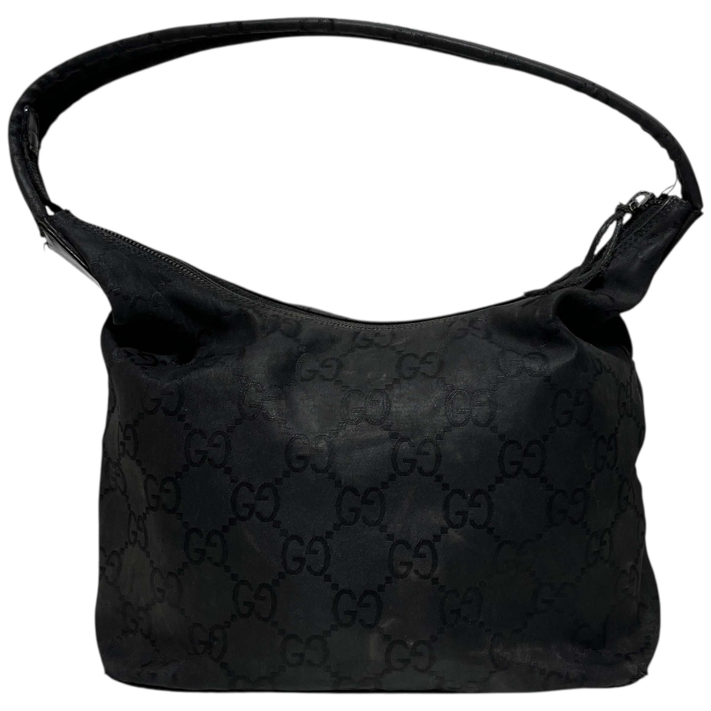 GUCCI/Hand Bag/Monogram/Nylon/BLK/GG Nylon Hobo Handbag view 2