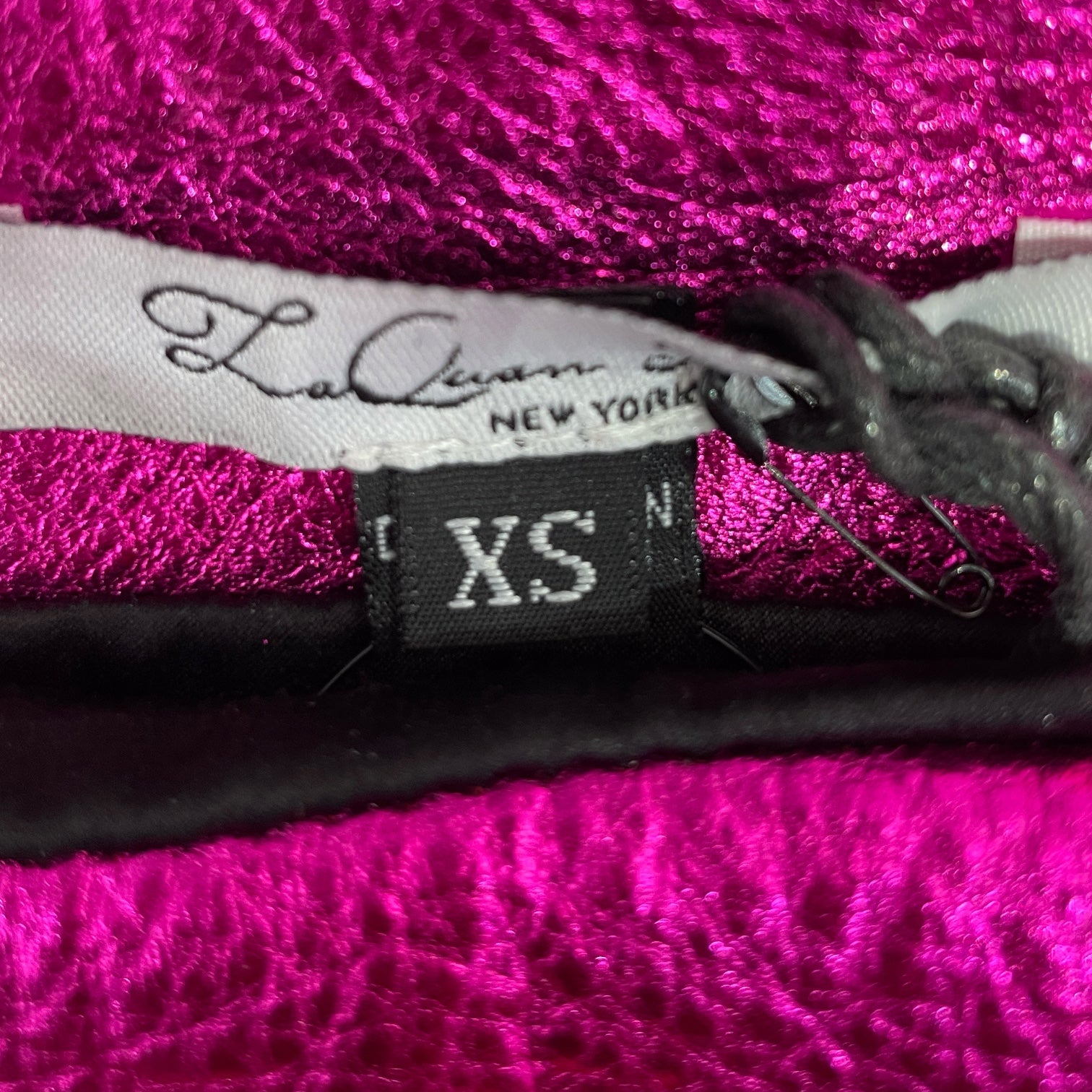 LaQuan Smith/Skirt/XS/Cowhide/PNK/metallic mini skirt view 3