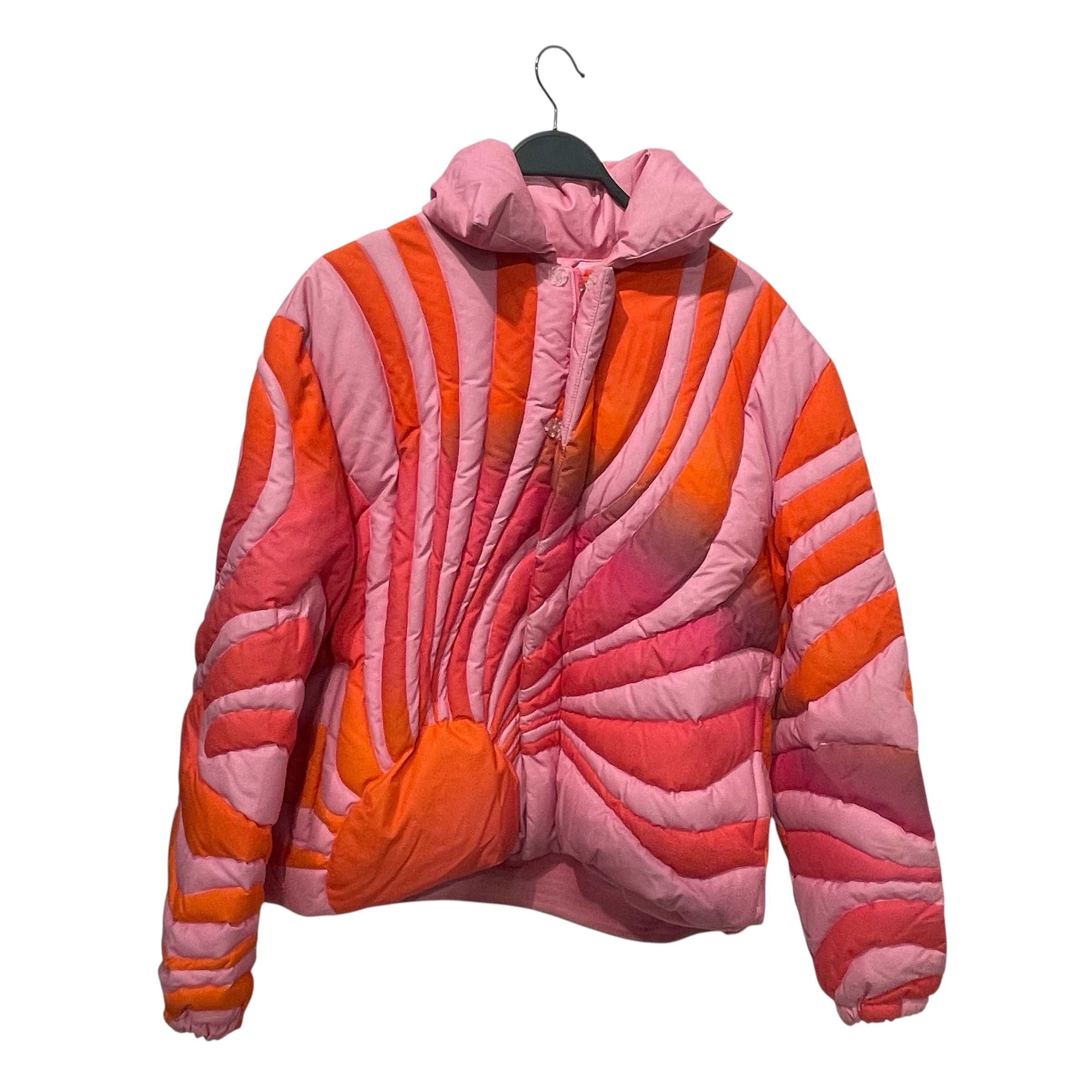 ERL/Coat/L/Cotton/PNK/All Over Print/sunset puffer pnk/orn/drk pnk view 1