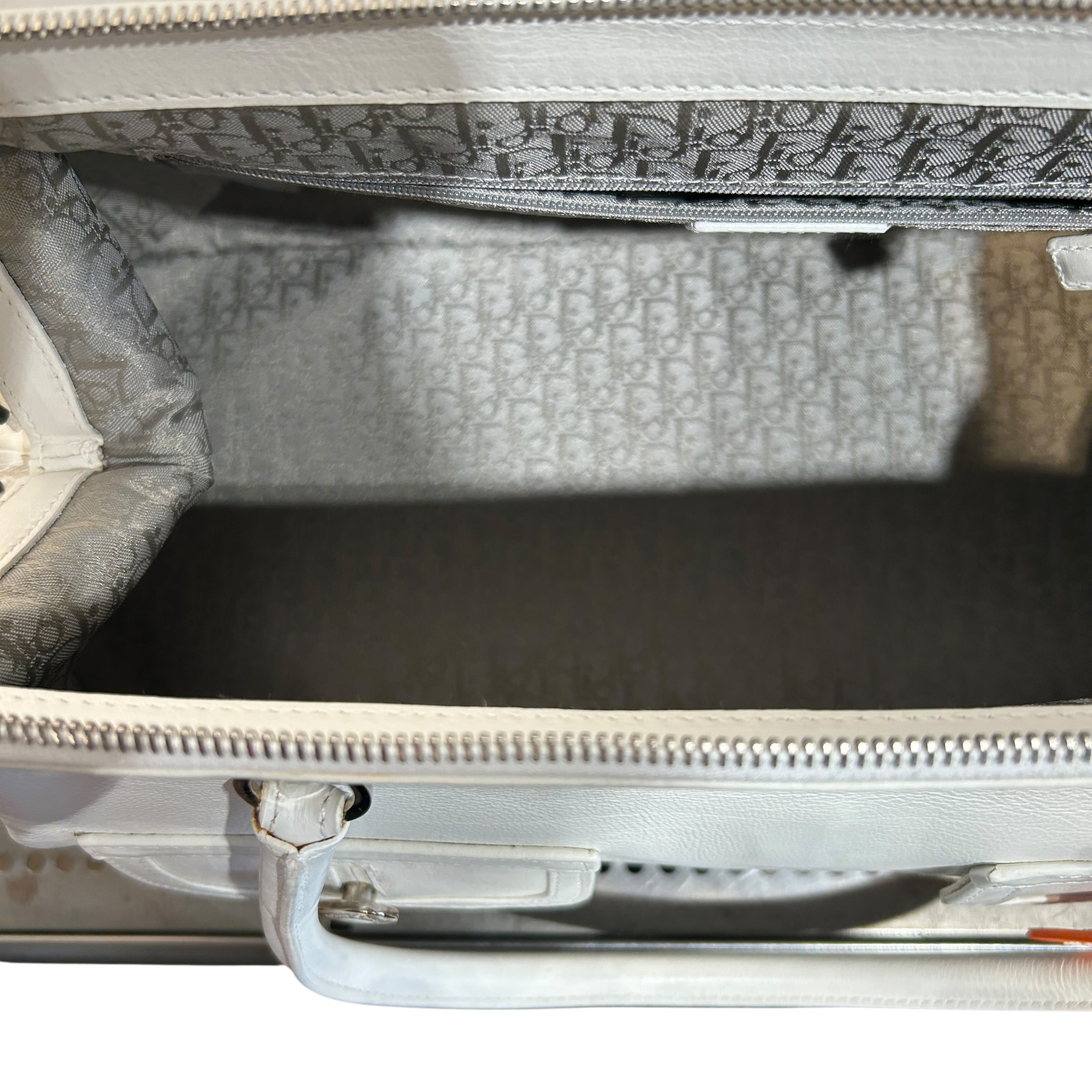 Christian Dior/Hand Bag/Leather/WHT/Flight Handbag view 4
