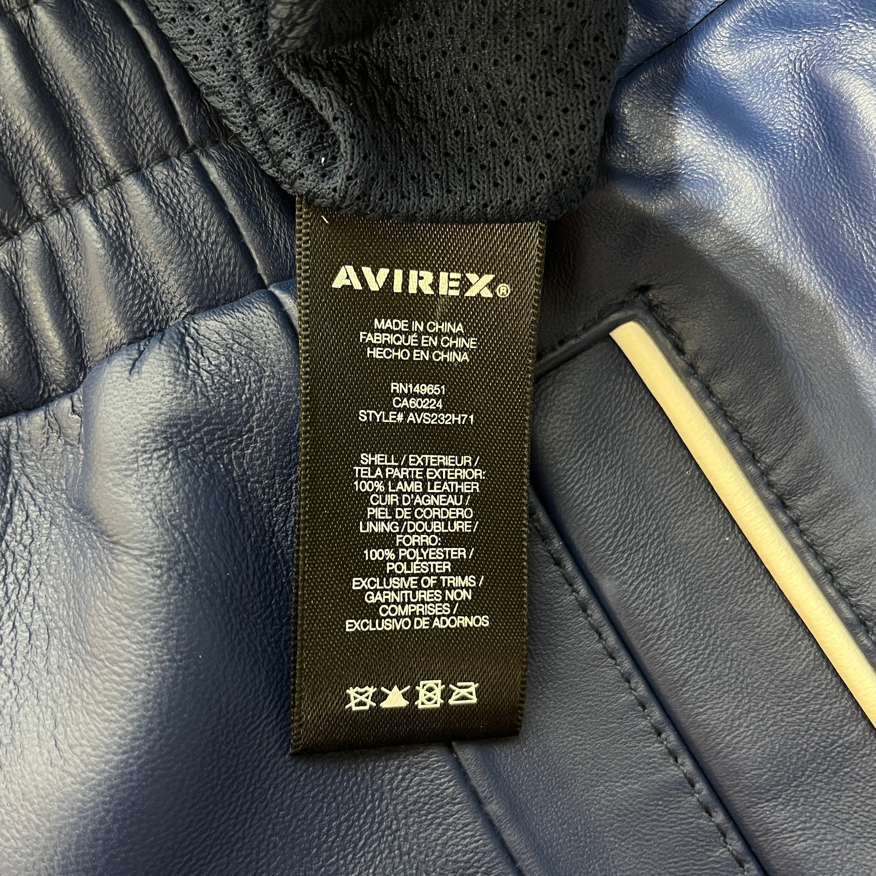 AVIREX/Shorts/L/Leather/NVY/ view 4