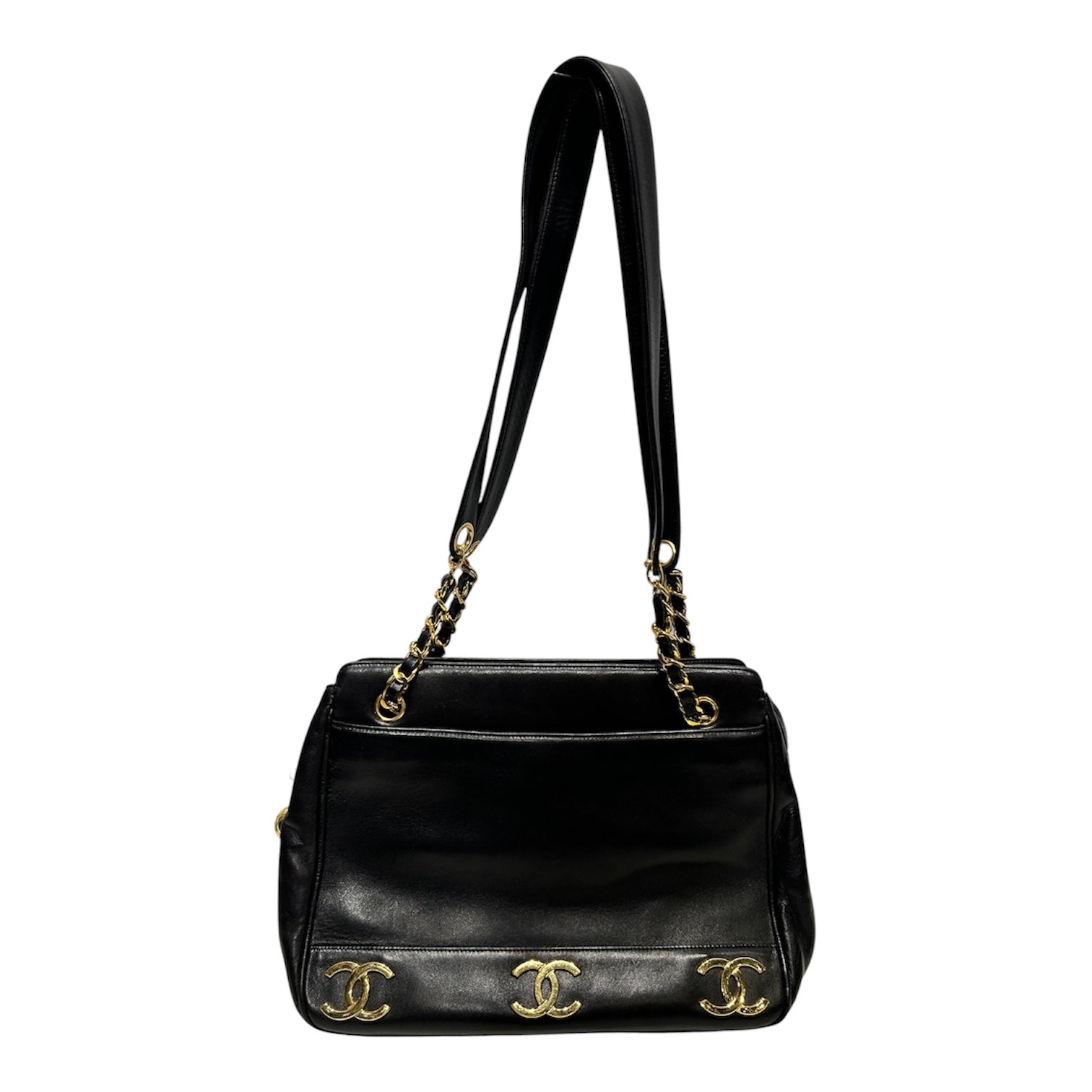 CHANEL/Tote Bag/Leather/BLK/TRIPLE CAVIAR view 1