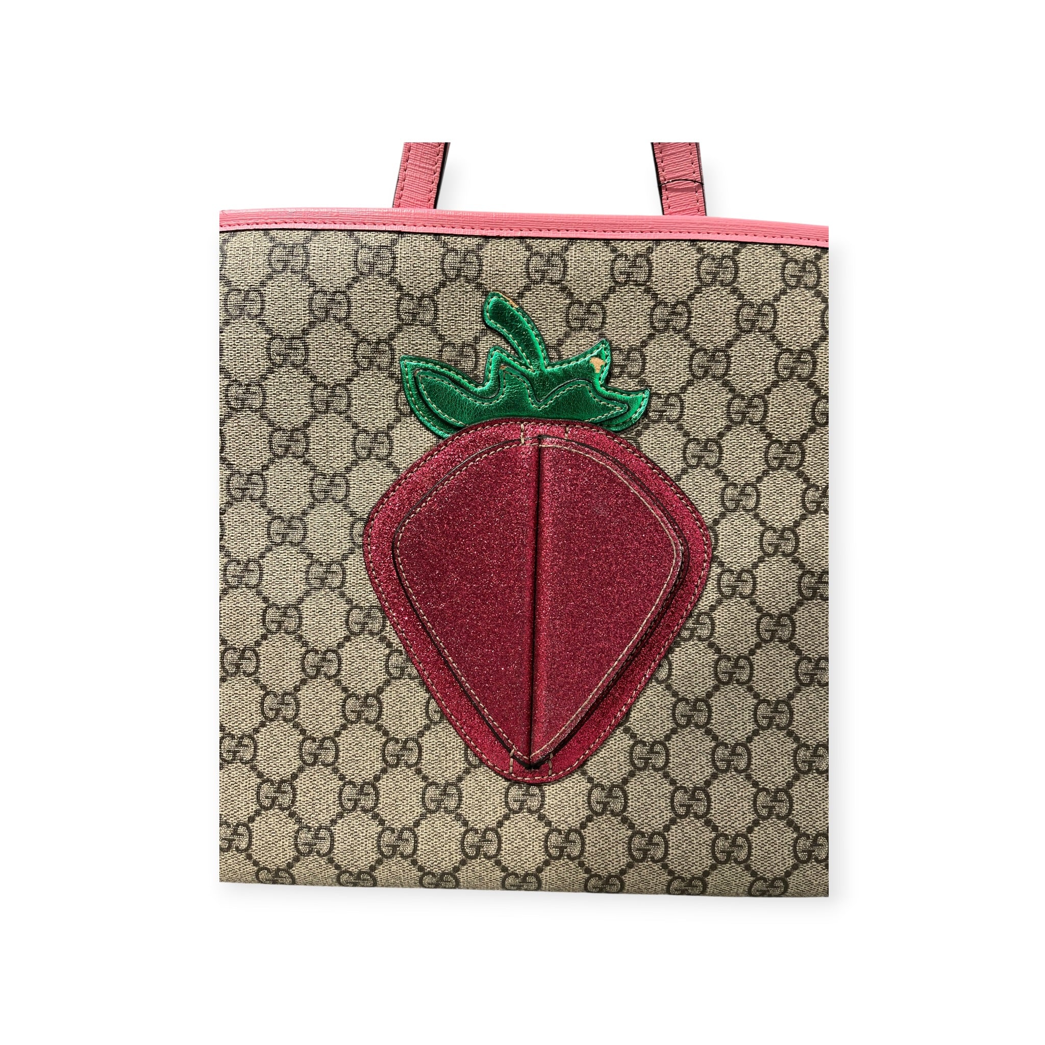 GUCCI/Tote Bag/3D STRAWBERRY CANVAS TOTE view 2