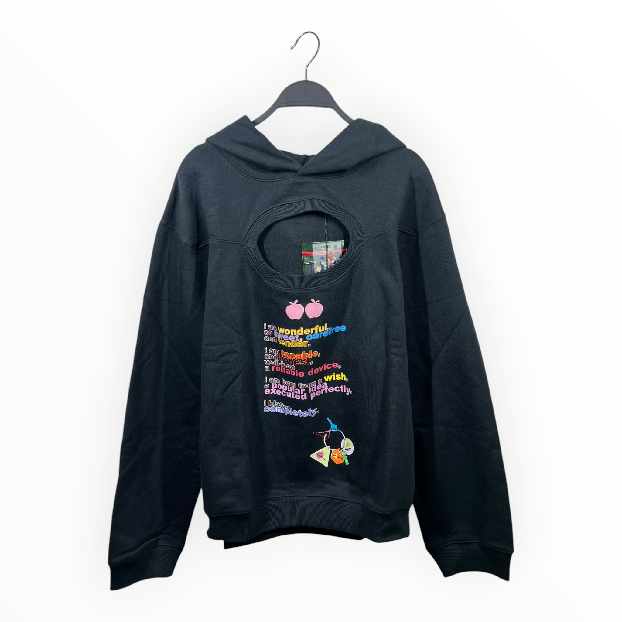 Heaven By Marc Jacobs/Kiko Kostadinov/Hoodie/XL/Cotton/BLK/CENTER CIRCLE HOODIE view 1