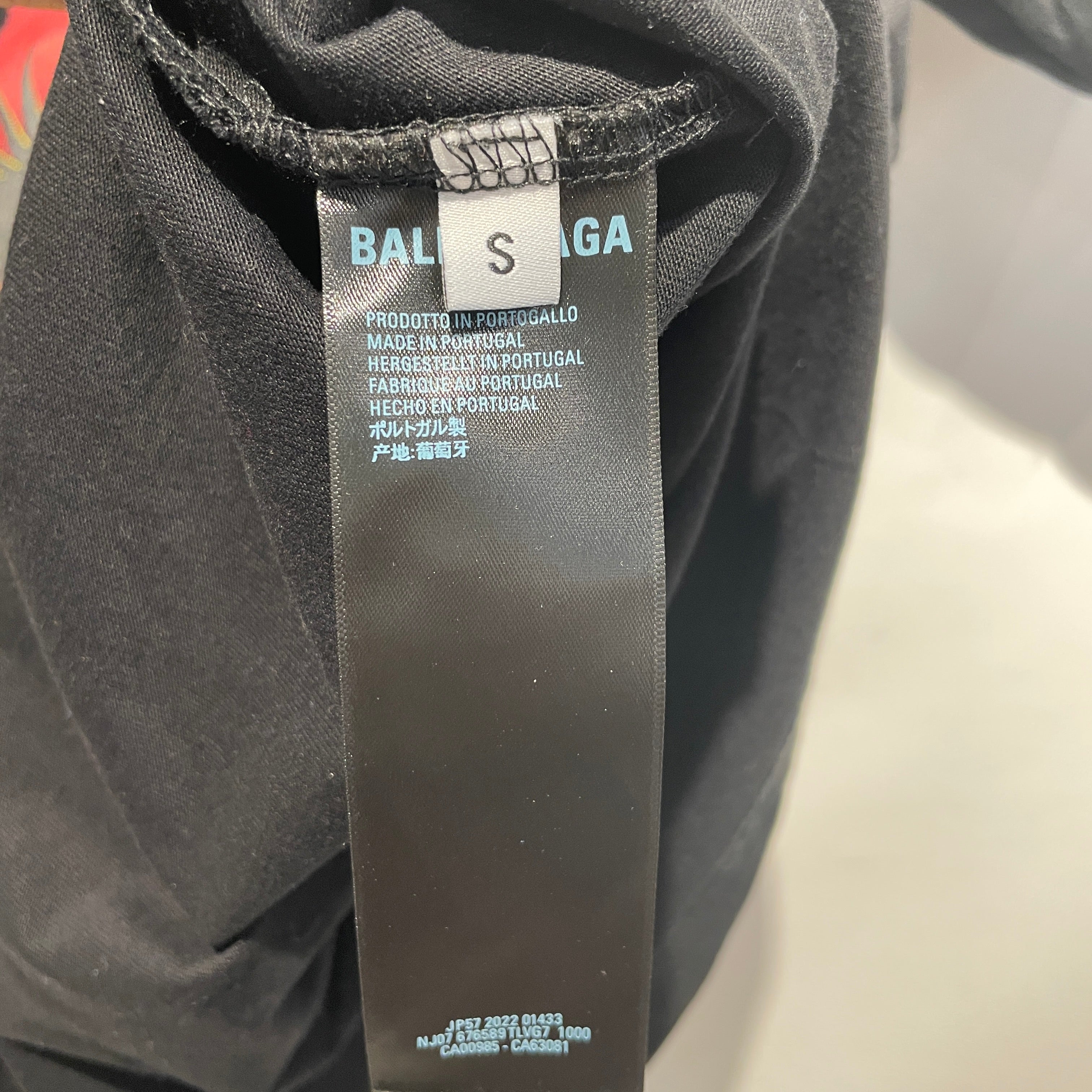 BALENCIAGA/T-Shirt/S/Cotton/BLK/Graphic/crayon graffiti view 4