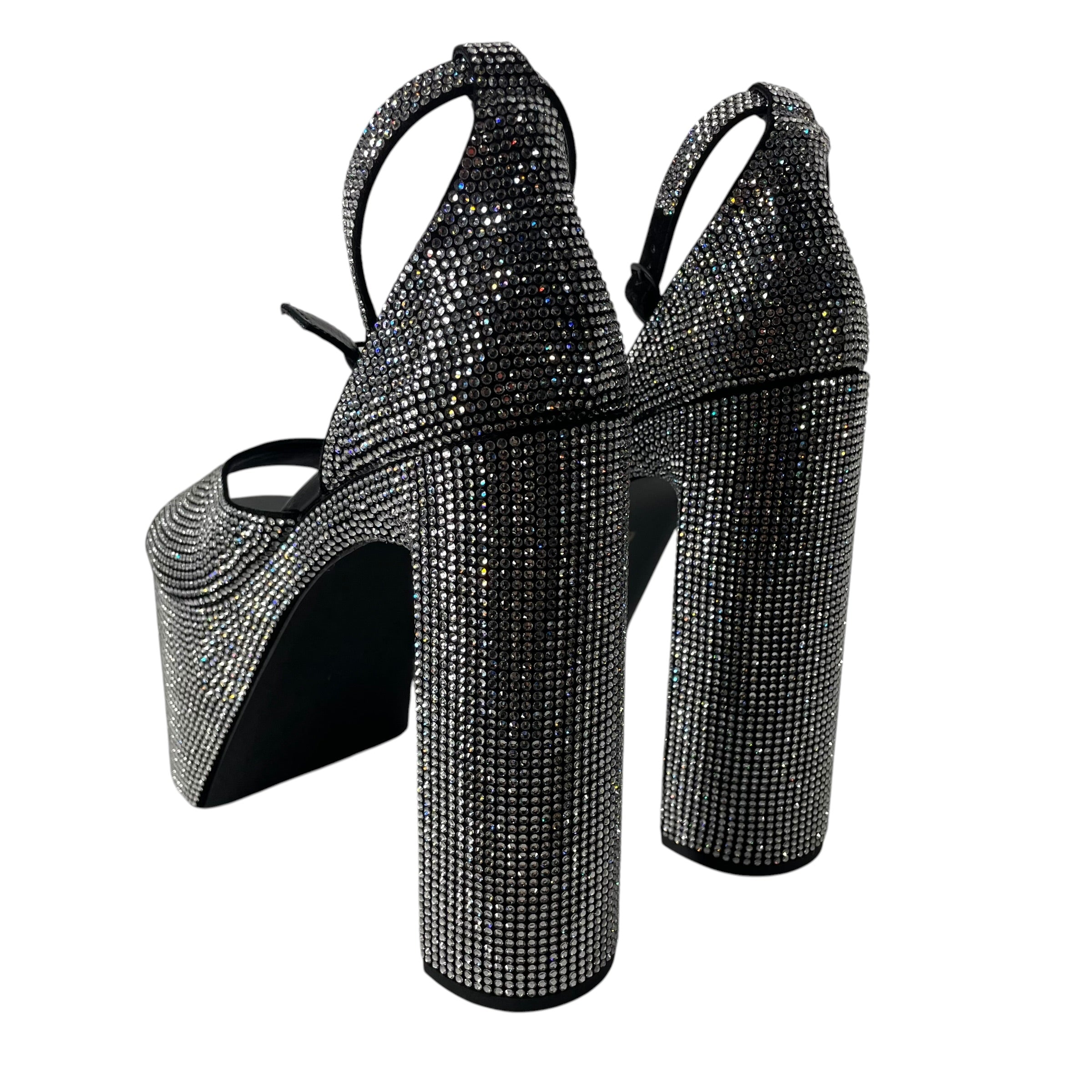 BALENCIAGA/Heels/EU 39/Glitter/Leather/SLV/Ankle Strap/BNWT CAMDEN EMBELLISHED view 3
