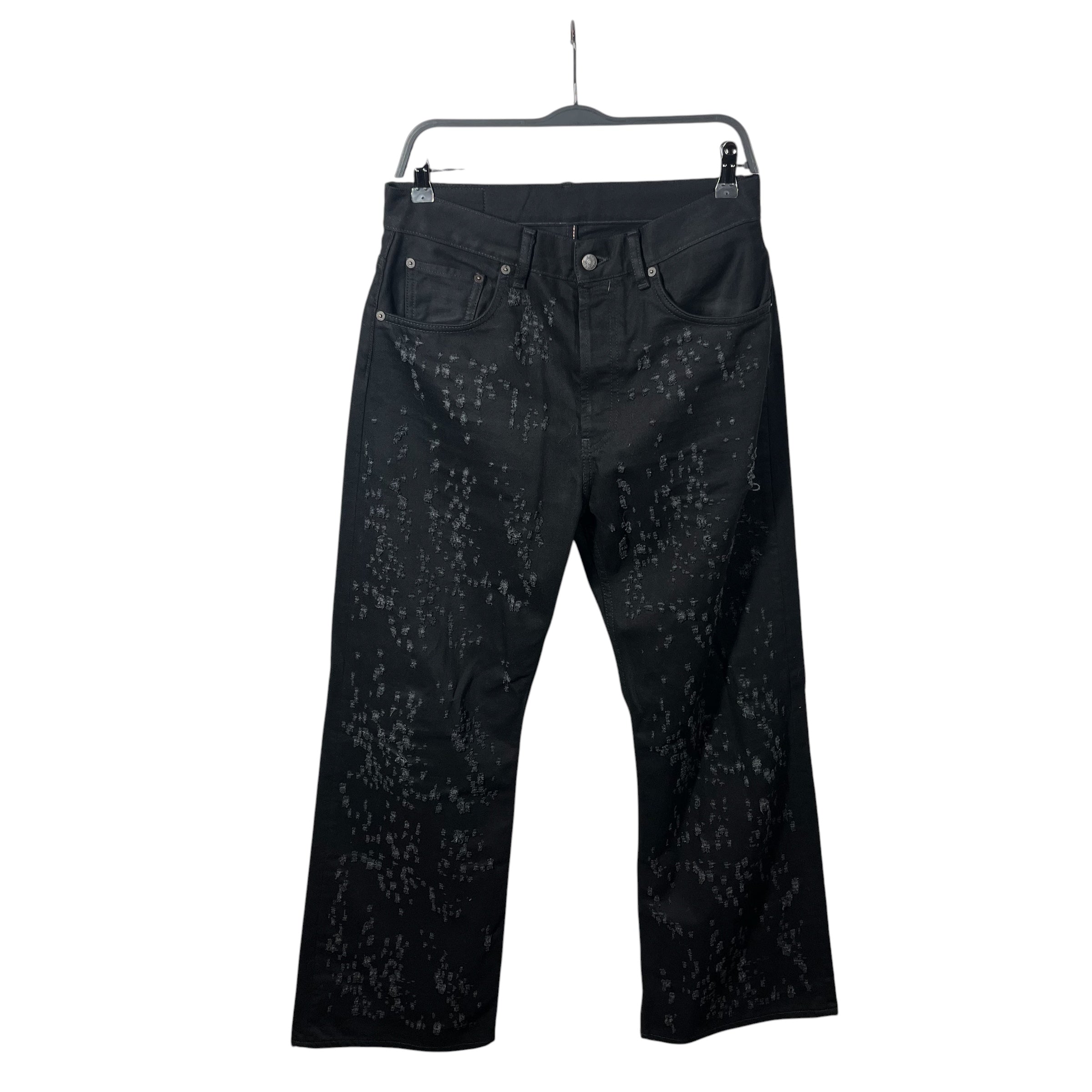 Acne Studios/Straight Pants/30/Denim/BLK/All Over Print/DISTRESSED NIGHT SKY view 1