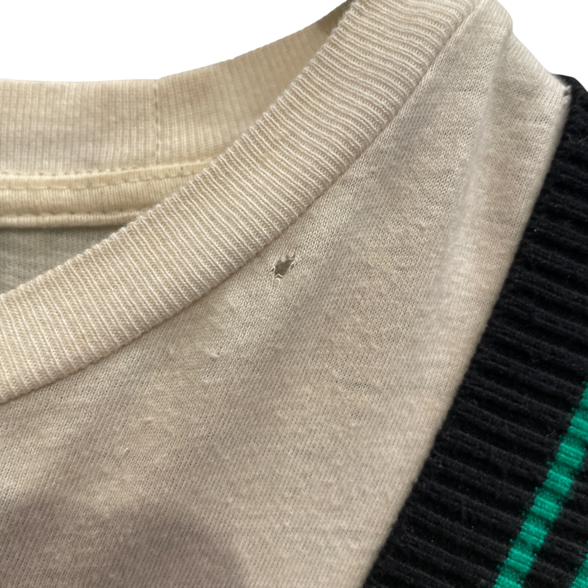Telfar/Heavy Cardigan/XS/Border/Cotton/BLK/SS19/TSHIRT-CARDIGAN view 5