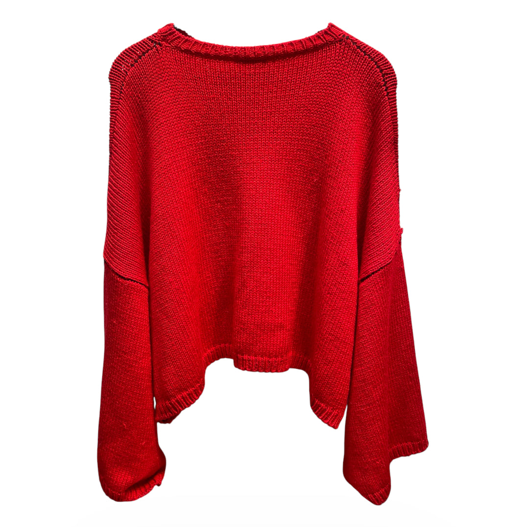 RAF SIMONS/Sweater/S/Graphic/Wool/RED/NY view 2