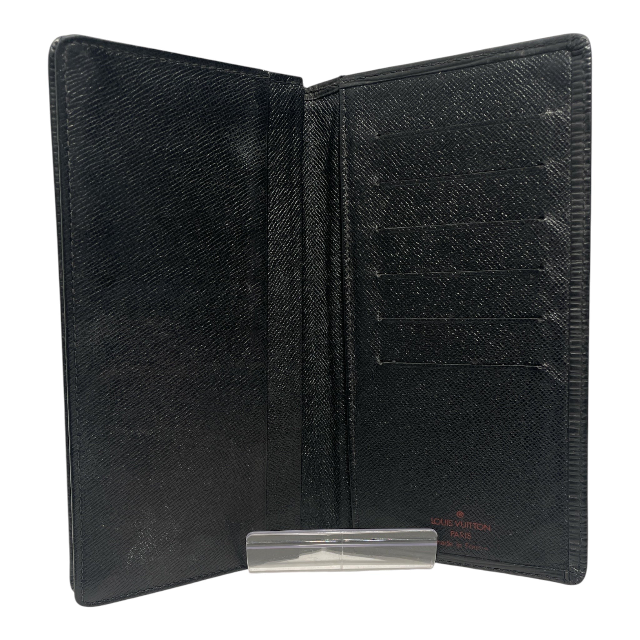LOUIS VUITTON/Long Wallet/Leather/BLK/M's/Epi Long Vertical Wallet view 4