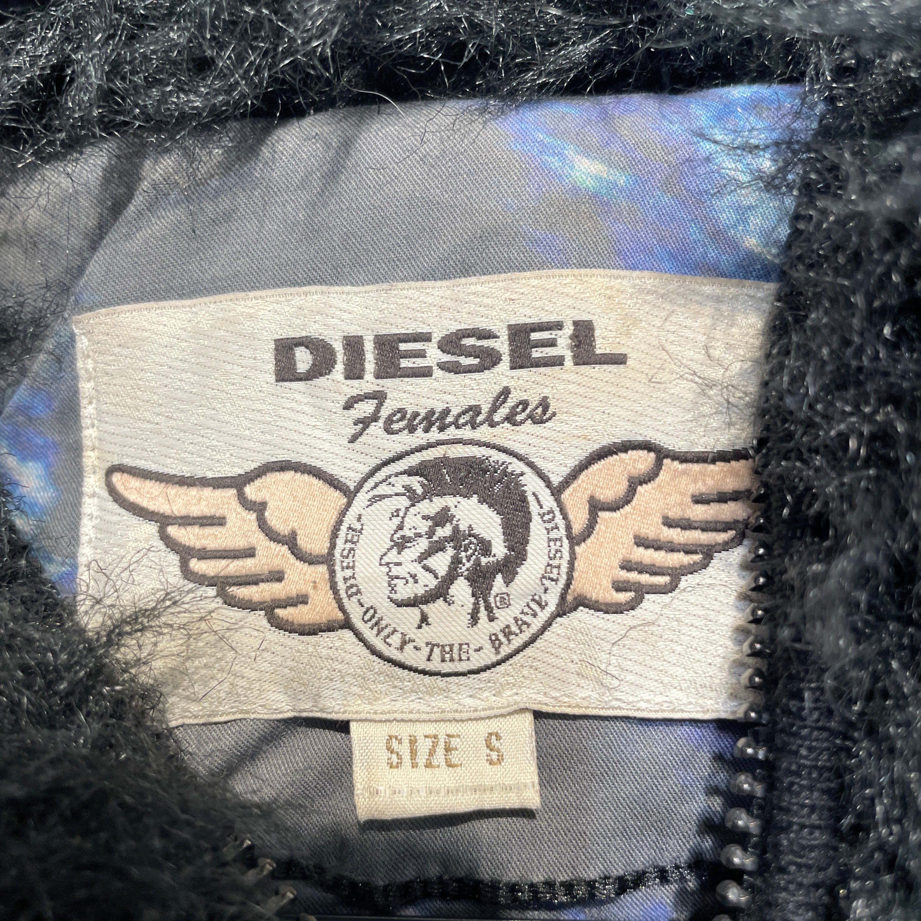 DIESEL/Jacket/S/Fake Fur/BLK/Faux Fur Jacket view 3