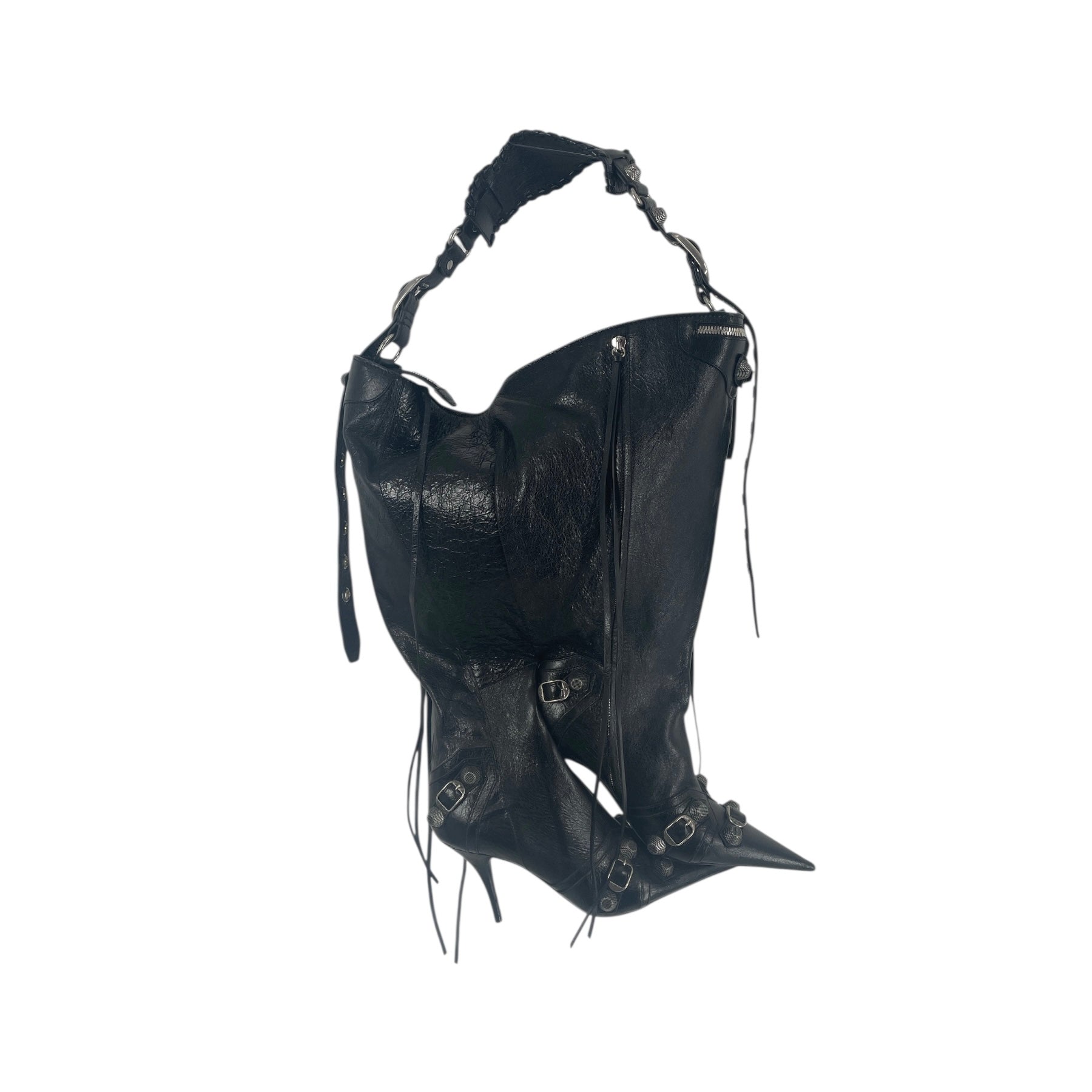 BALENCIAGA/Cross Body Bag/Leather/BLK/HI HEELS view 1