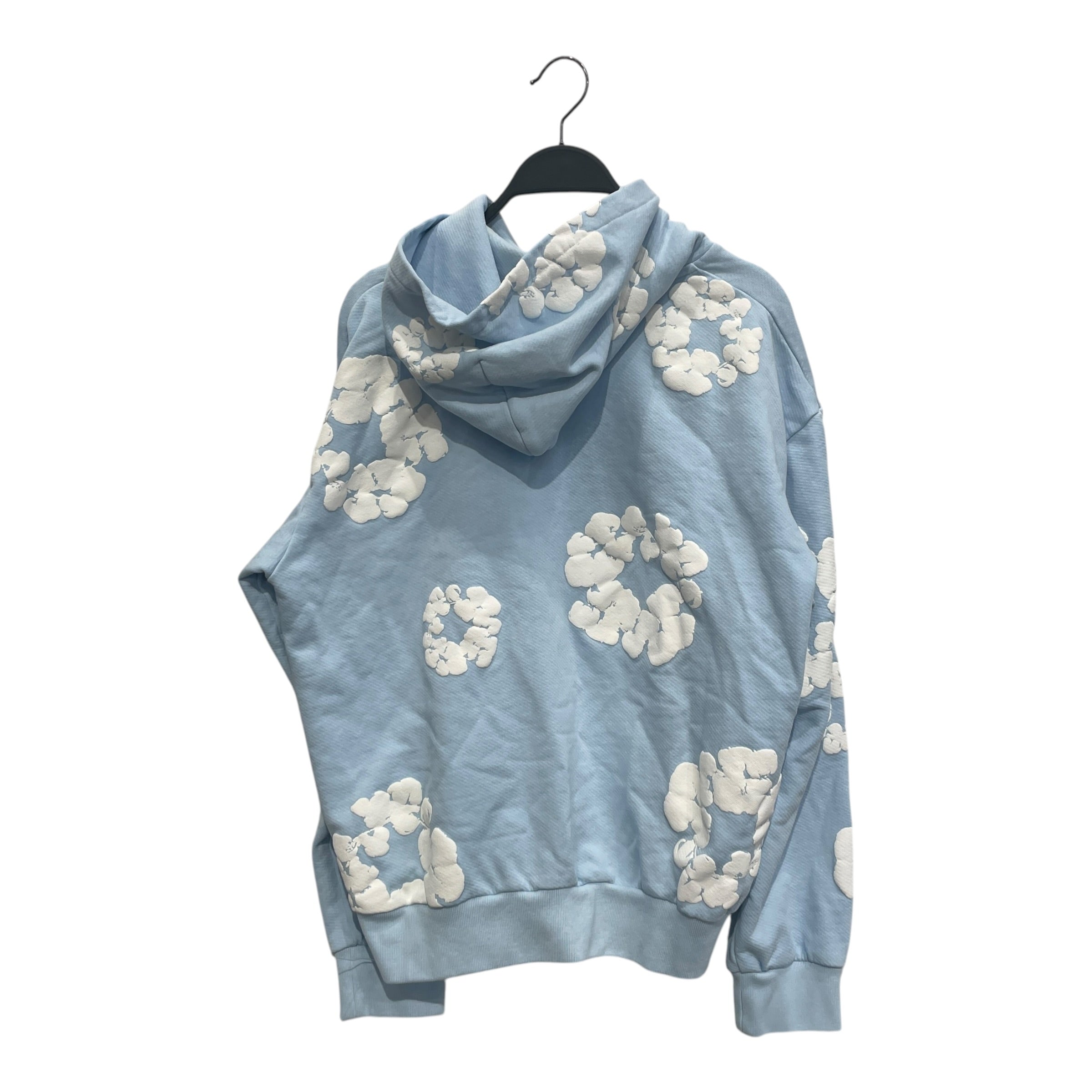 DENIM TEARS/Hoodie/S/Cotton/BLU/DENIM T BBY BLU WHT PRNT 1 view 2